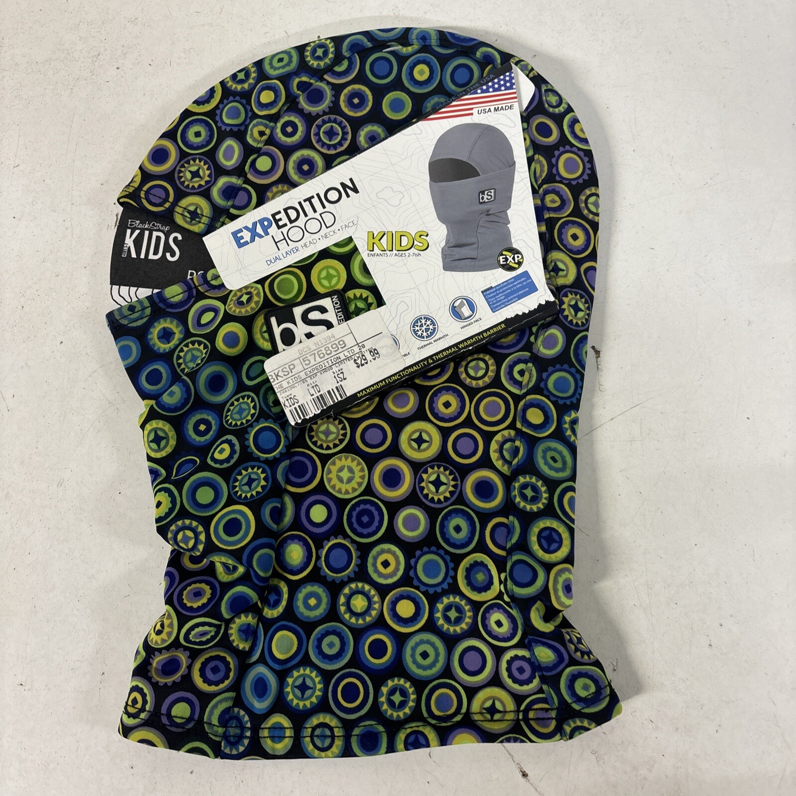 BlackStrap Kids Hood Balaclava Youth Colorful Dots #S3