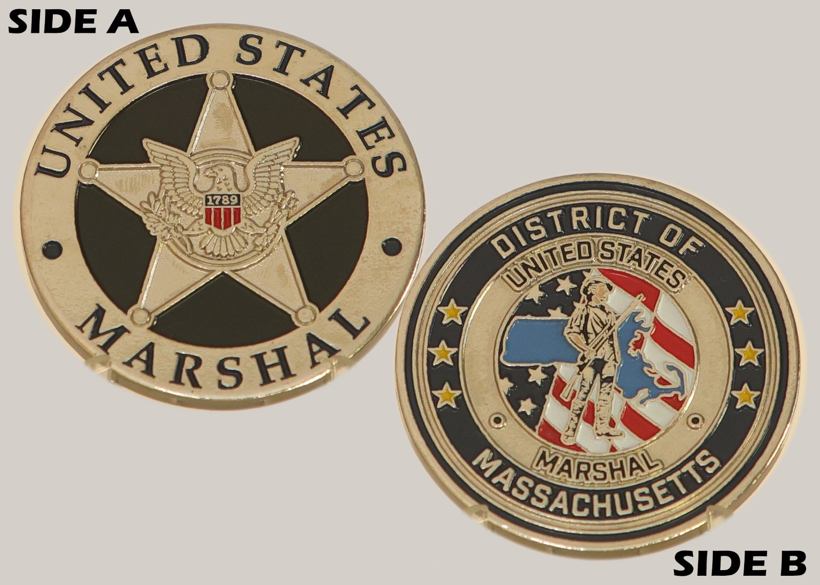 United States Marshal Massachusetts District Challenge Coin  M#6