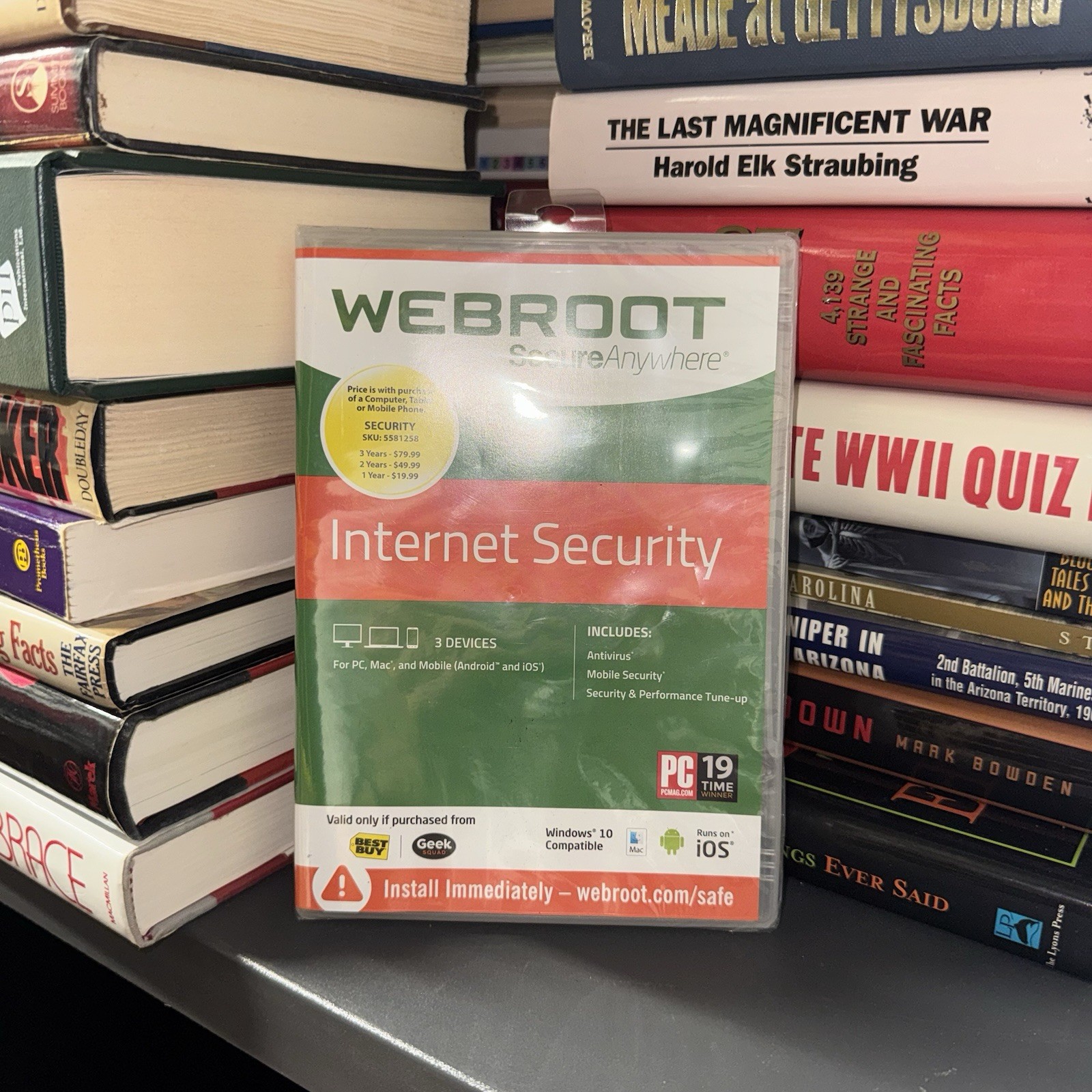 Webroot Internet Security With Antivirus For PC Windows 10 Compatible NEW Sealed