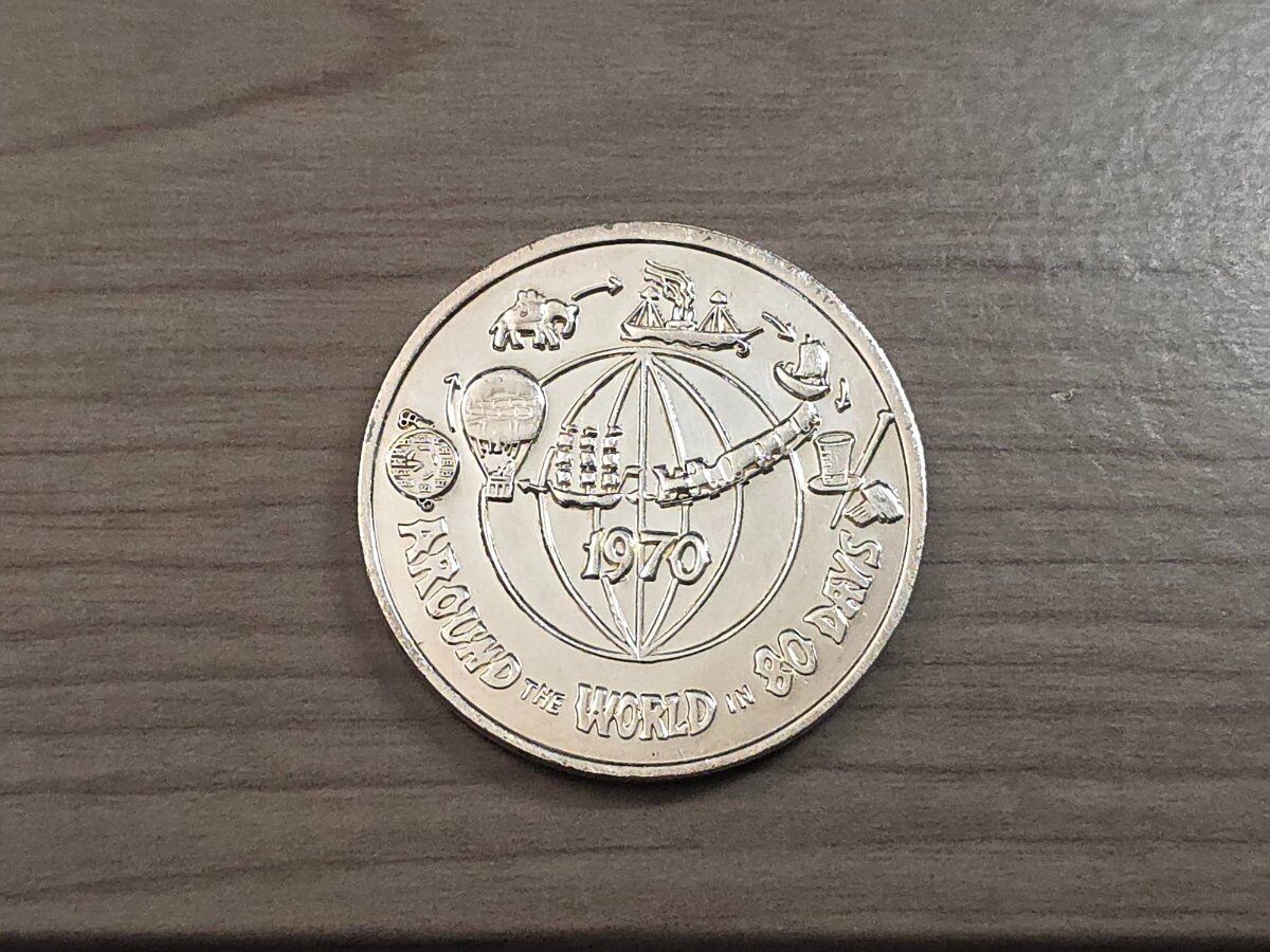 1970 Knights of Babylon Around the World in 80 Days .999 Silver Doubloon