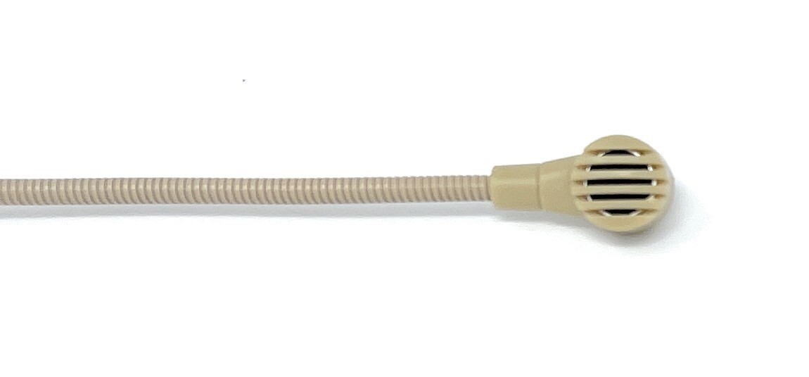 Beige Cardioid Headset Microphone w/ Flexible Wired Boom fits Shure Wireless