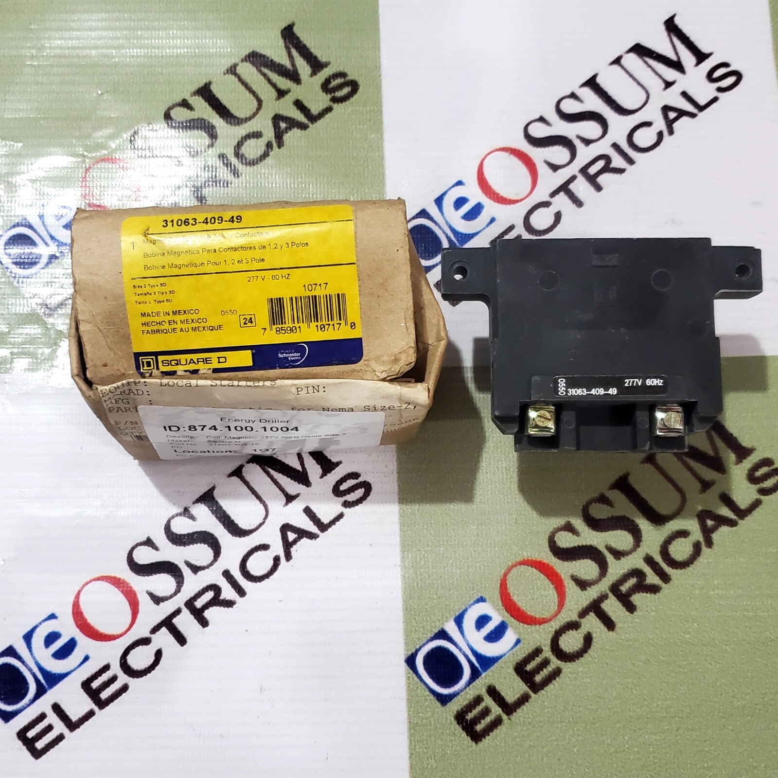 SQUARE D 31063-409-49 MAGNETIC SPARE COIL VOLTAGE 277VAC FREE FAST SHIPPING