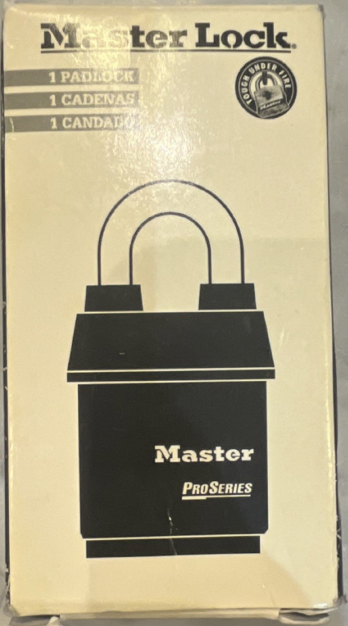 Master Lock ProSeries 6121 Rekeyable Black Steel Padlock, K Keyway, 2 Keys