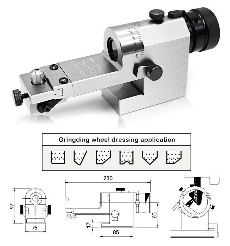 KT50 Visual Optical Grinding Wheel Dresser Radius Angle Dressing Device