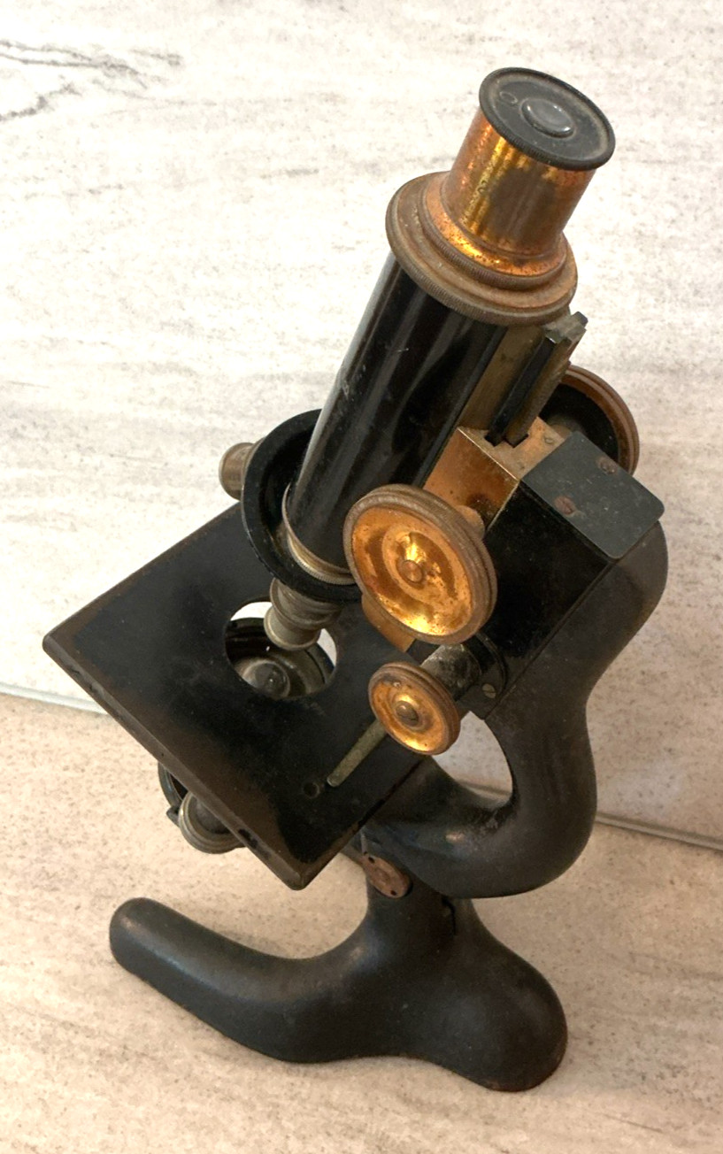 Antique Brass BAUSCH & LOMB MICROSCOPE