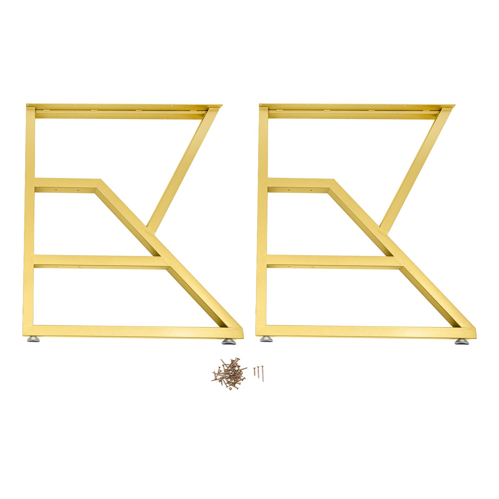 2Pcs 3-Tier Metal Table Legs K-Shaped Table Legs 28-Inch Metal Desk Legs