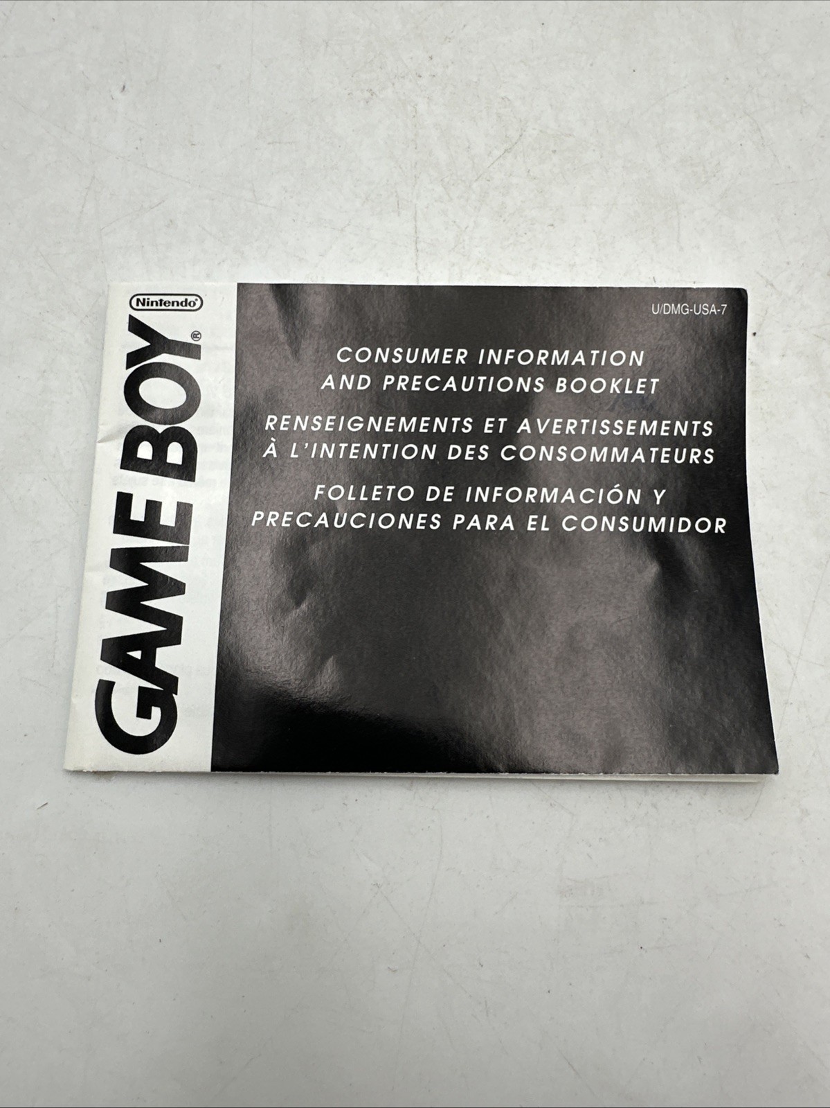 Nintendo Game Boy Consumer Information and Precautions Booklet - DMG-USA