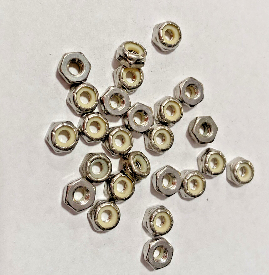 10-32  THIN NYLOCK  / JAM NUT   Stainless Steel     25 pcs