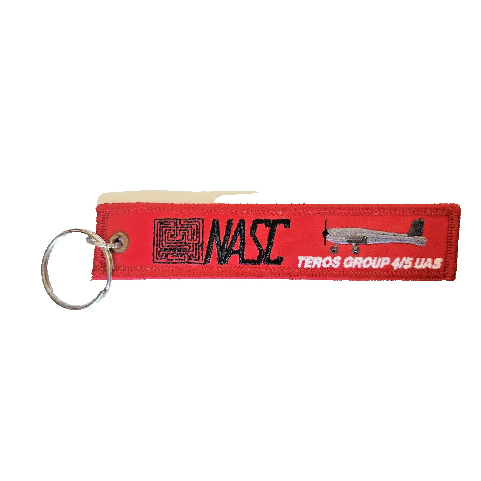 NASC Teros Group 4/5 UAS Red Flight Tag Keychain Military