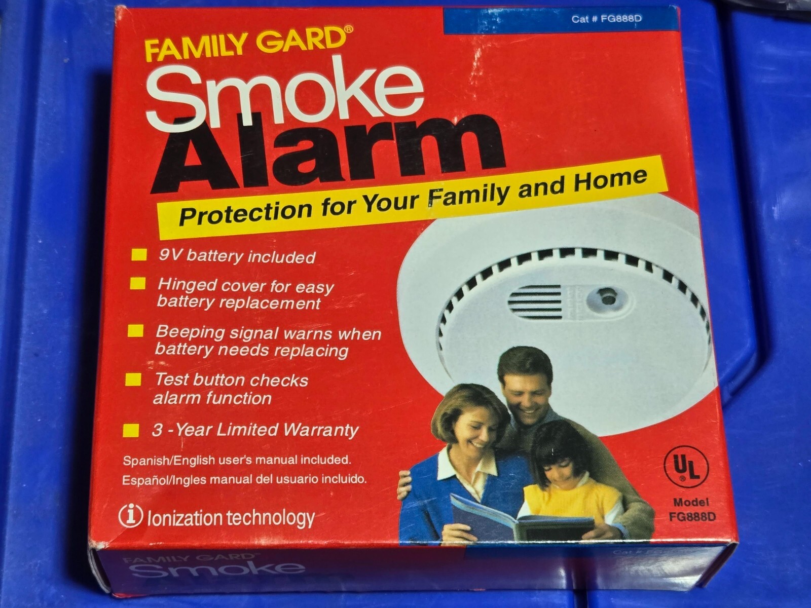 Family Gard Smoke Detector Alarm - Model FG888D - Vintage 1992 - New in Box