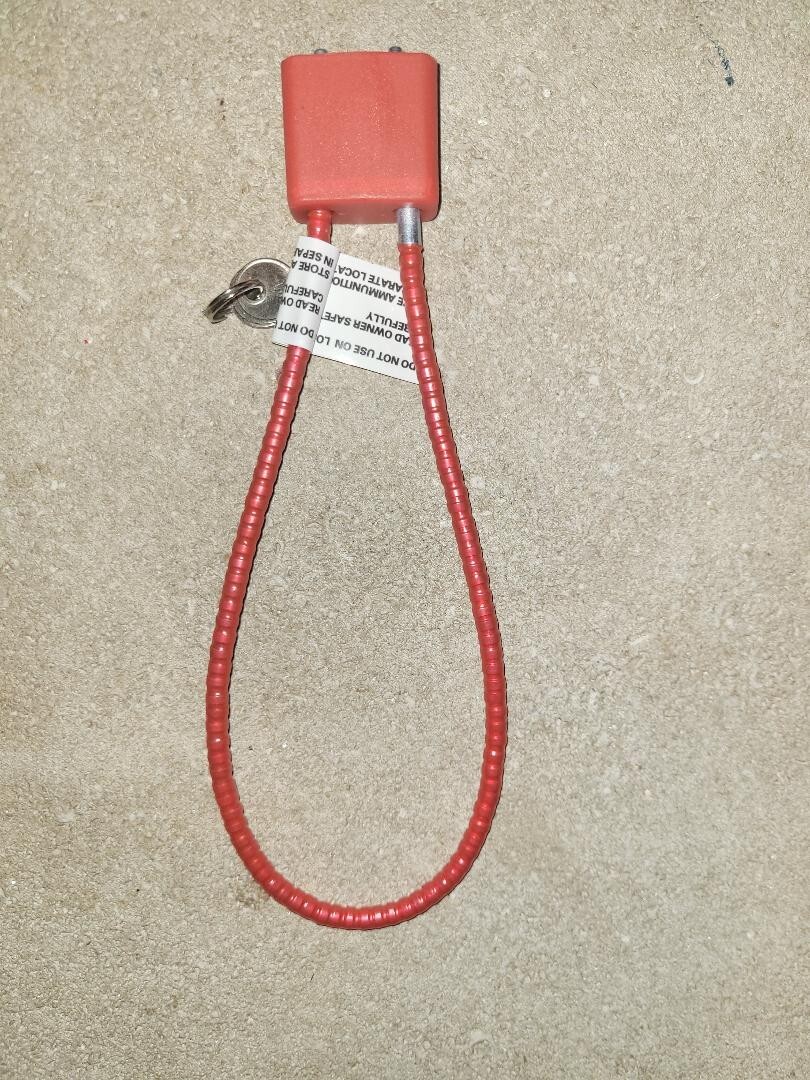 Red Regal Cable Gun Lock - R15SC3 | Secure Firearm Safety Lock w/ Keys