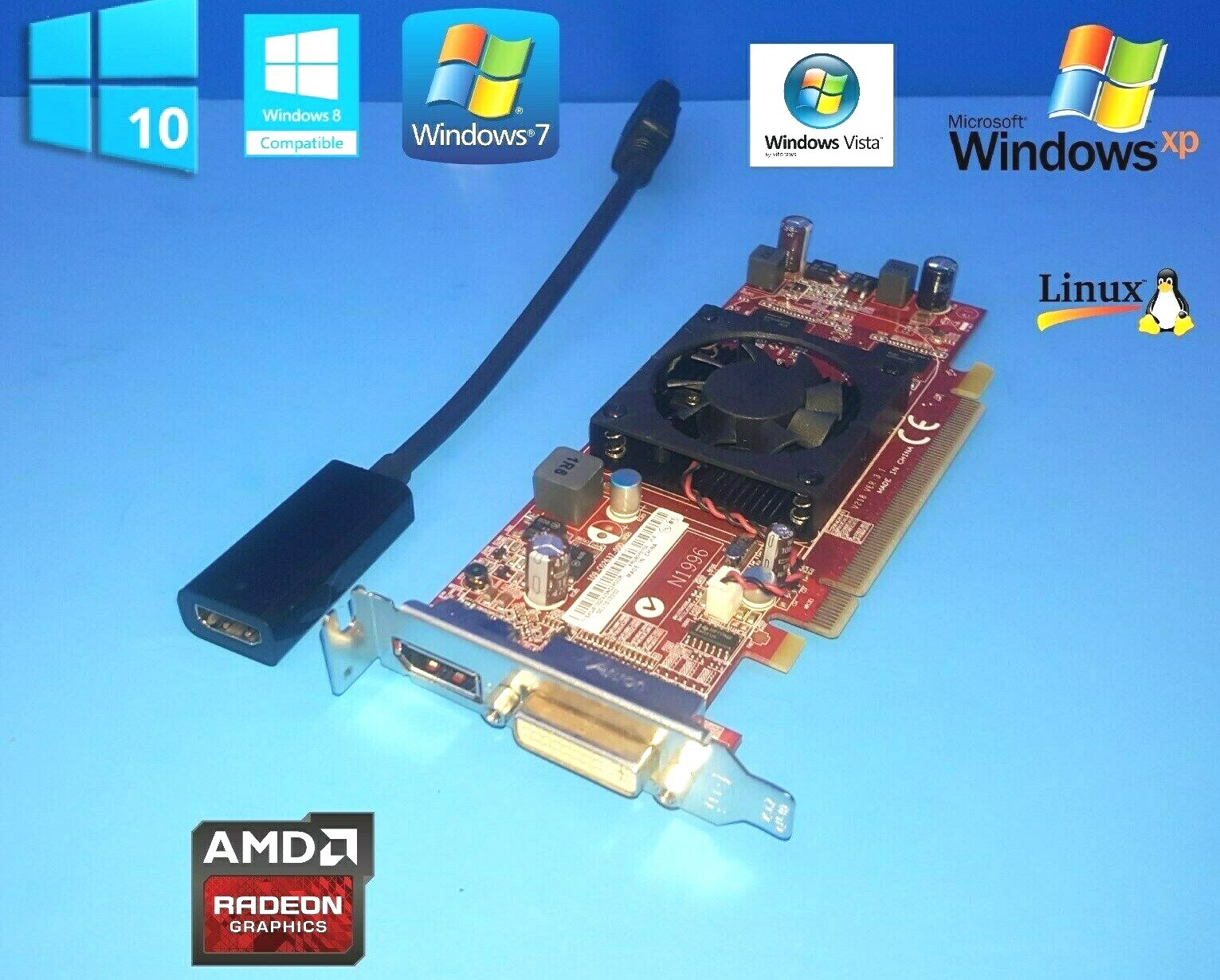 Dell Dimension C521 2300c 4700c 5100c 5150c 9200c Low-Profile HDMI DP Video Card