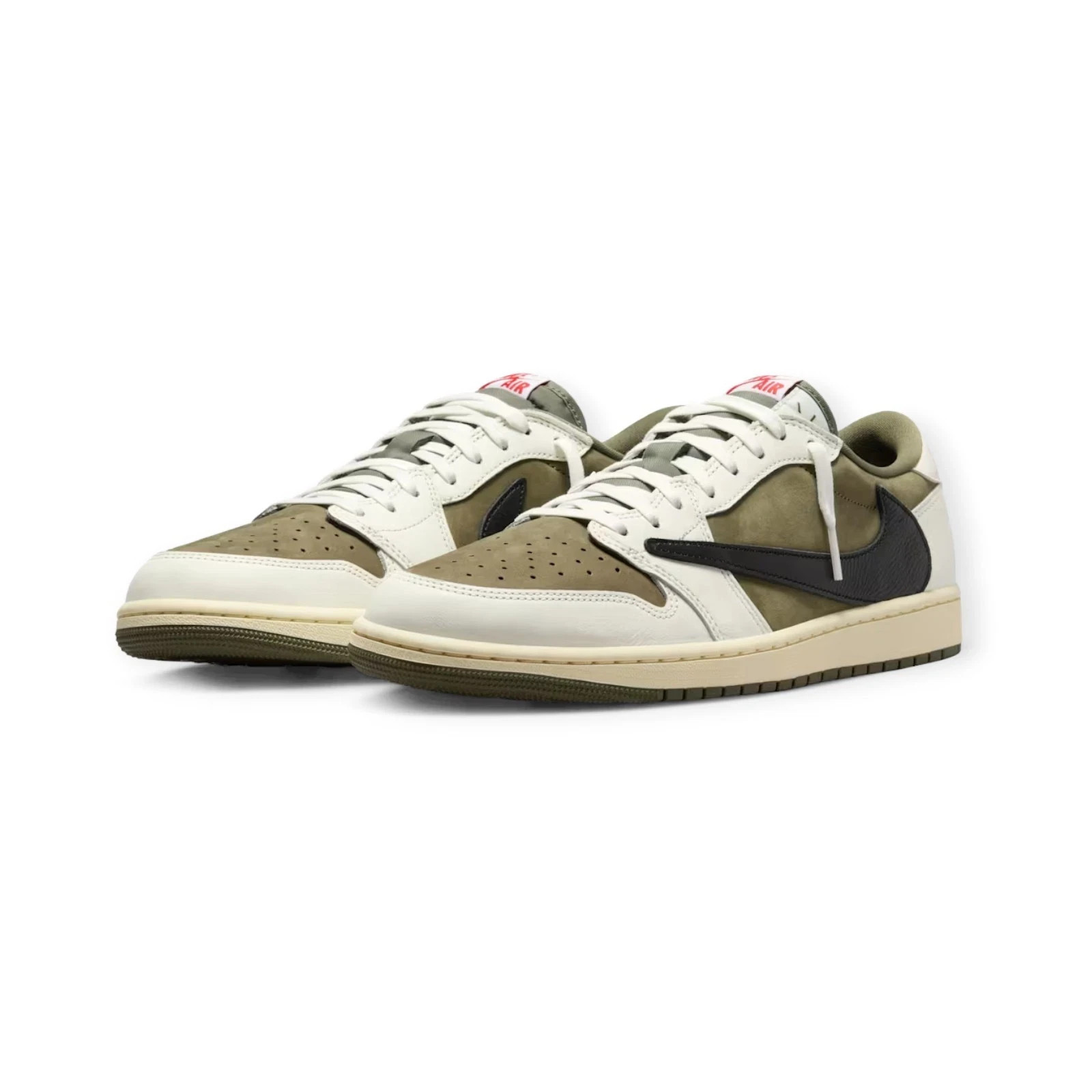 Nike Air Jordan 1 Low x Travis Scott Reverse Olive White Black Unisex Casual Sne