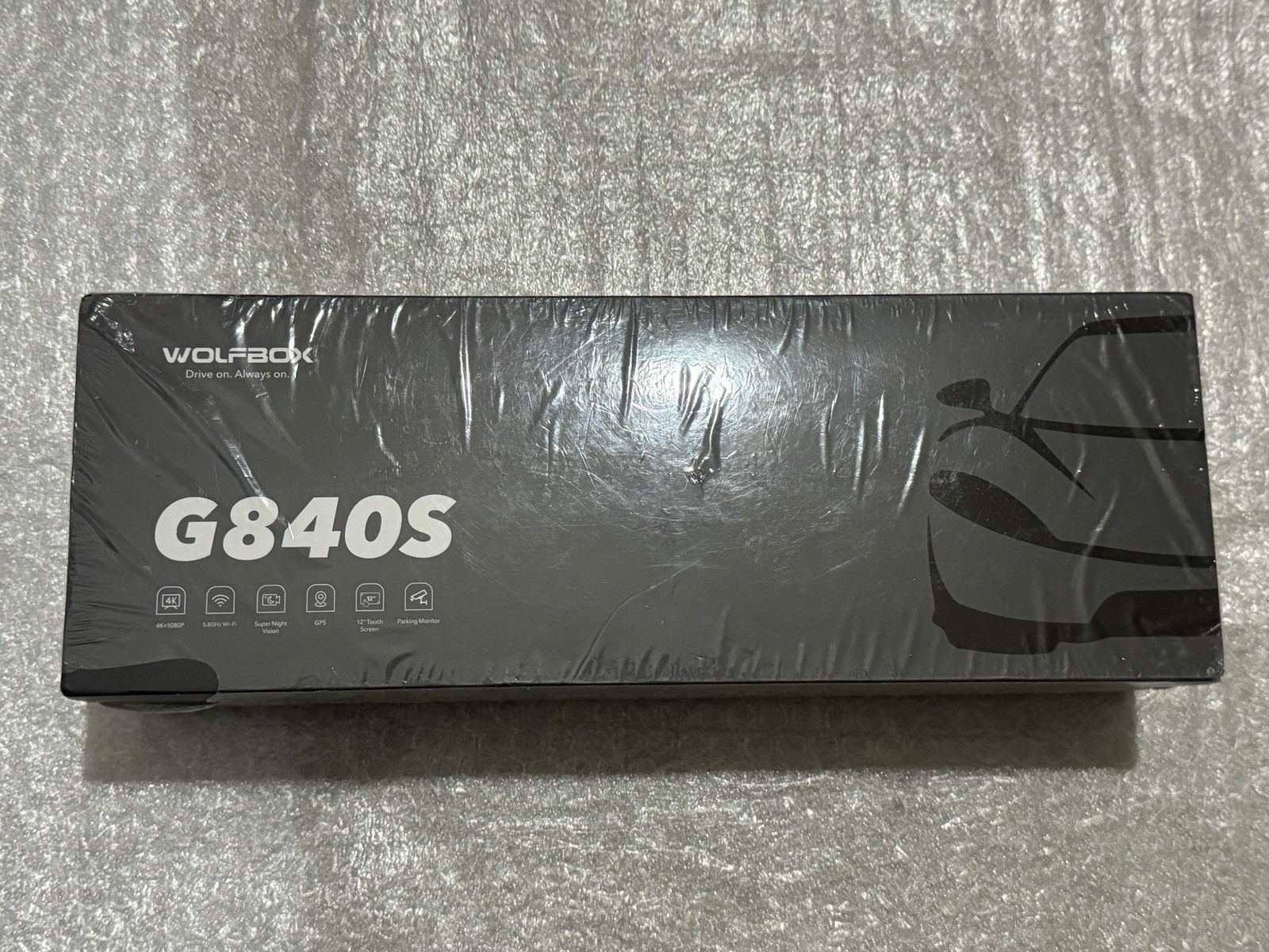 WOLFBOX G840S 12" 4K Mirror Dash Cam BackUp Camera