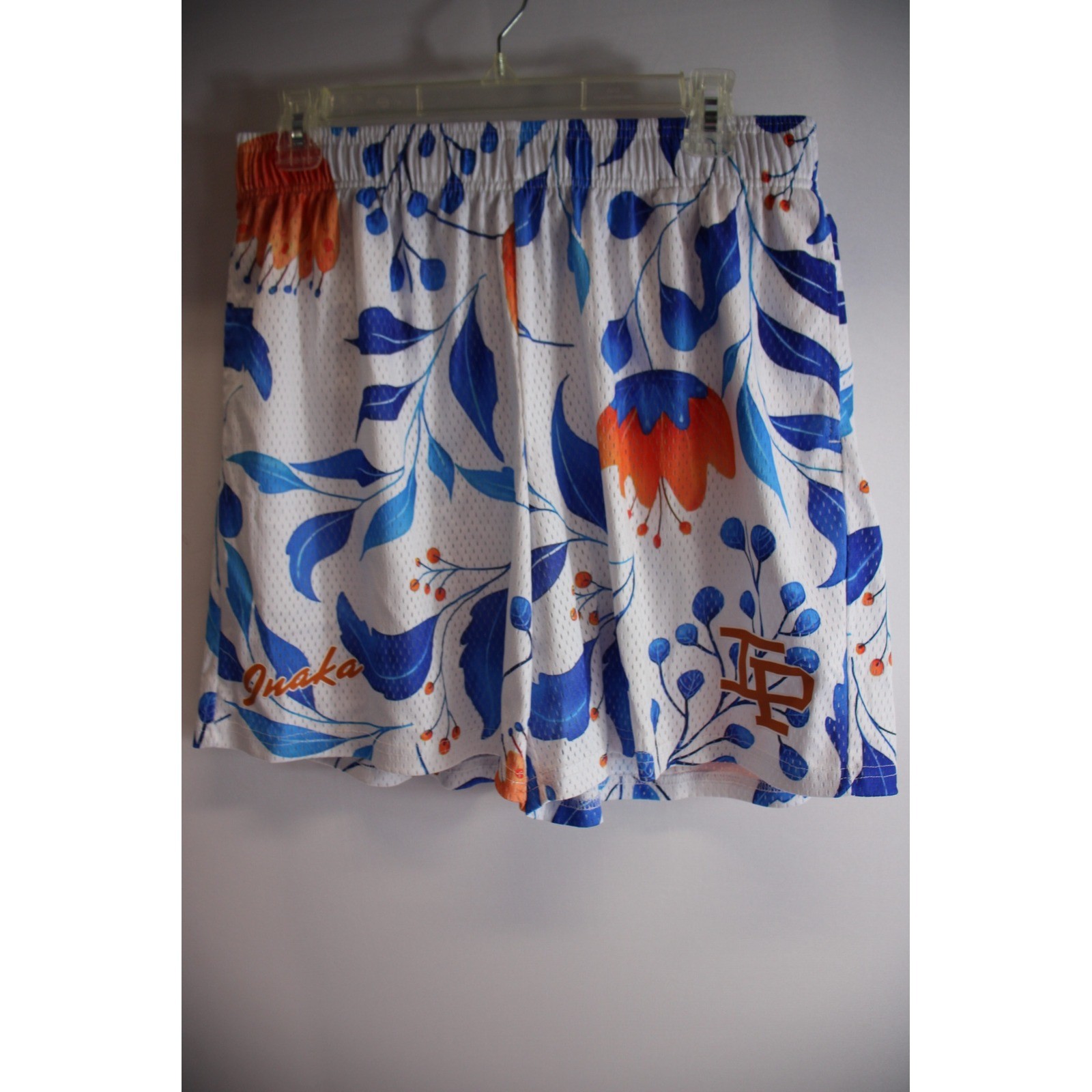 Inaka Power Floral Print Basketball Shorts Mens 2XL Athletic Gym Activewear