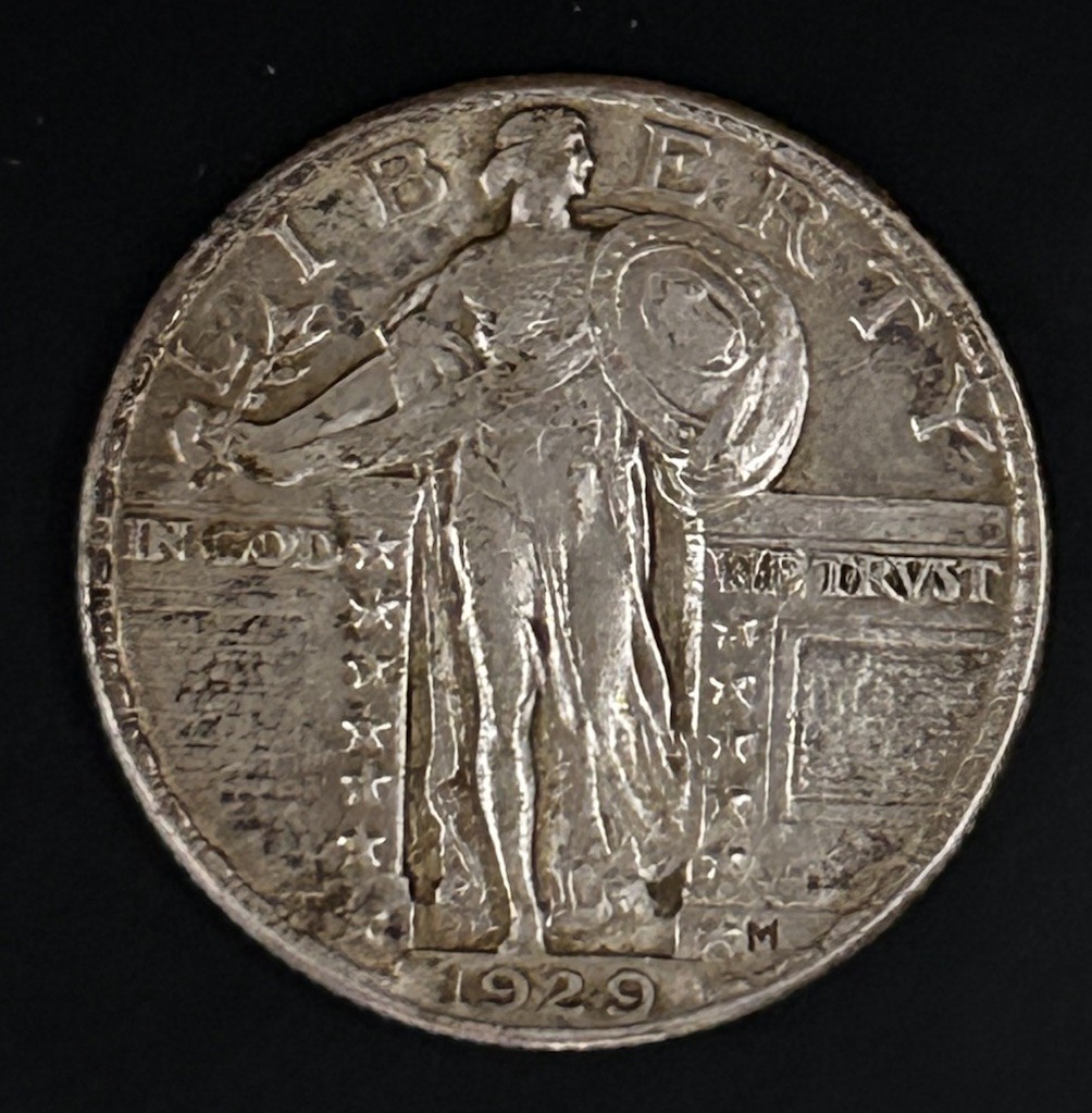 1929 25C Standing Liberty Quarter AU+ - 25450
