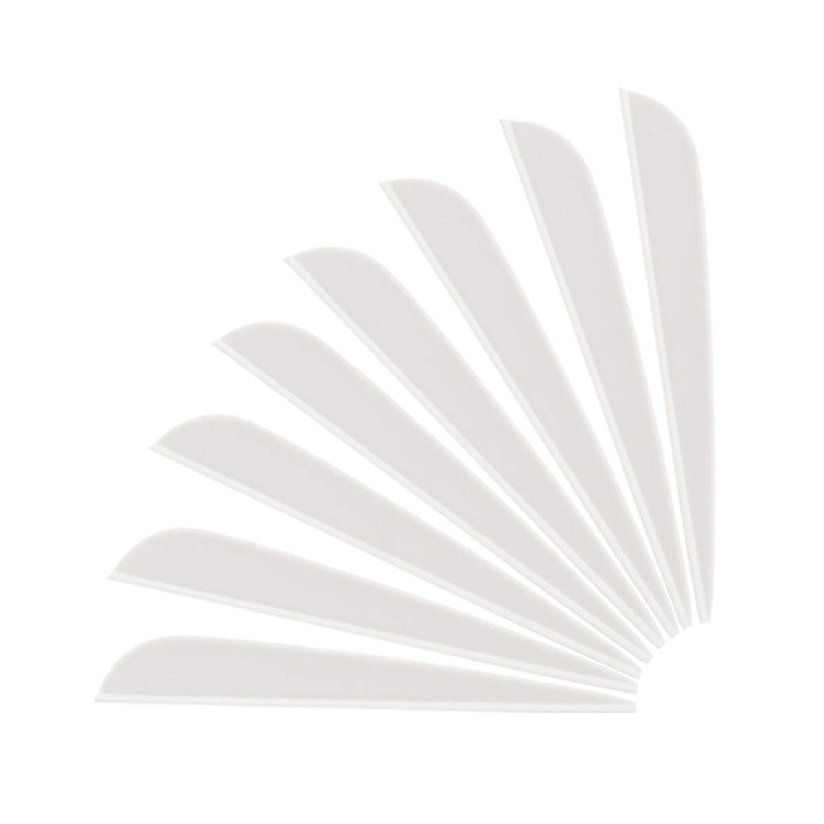 Letszhu Arrows Vanes 4 Inch Plastic Feather Fletching for DIY Archery White
