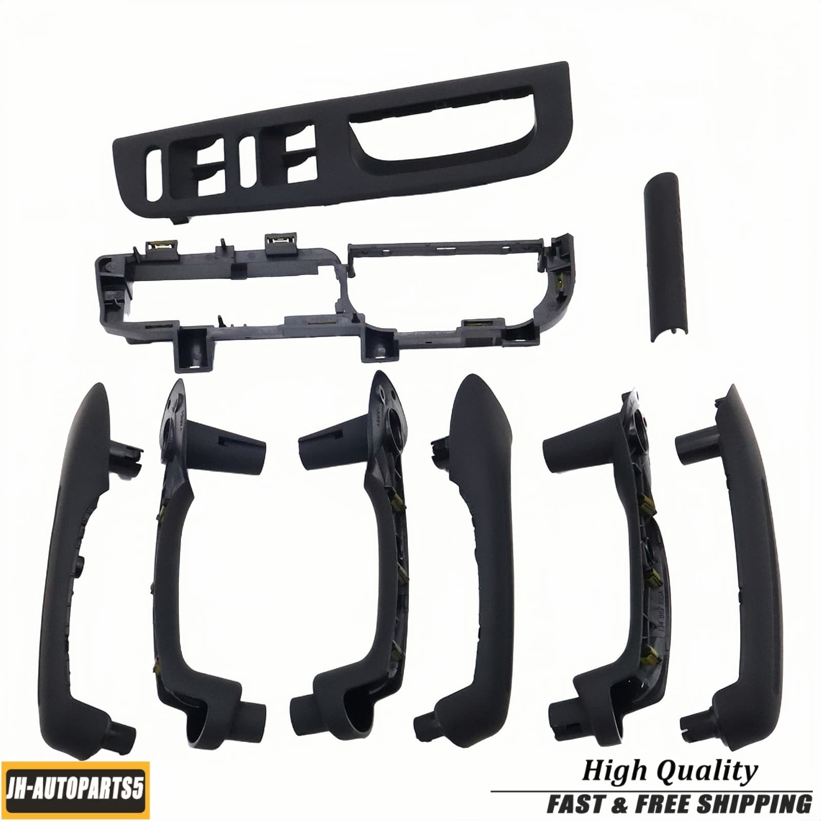Door Grab Handle Cover Switch Bezel Kit BLACK For Volkswagen Passat B5 1998-2004