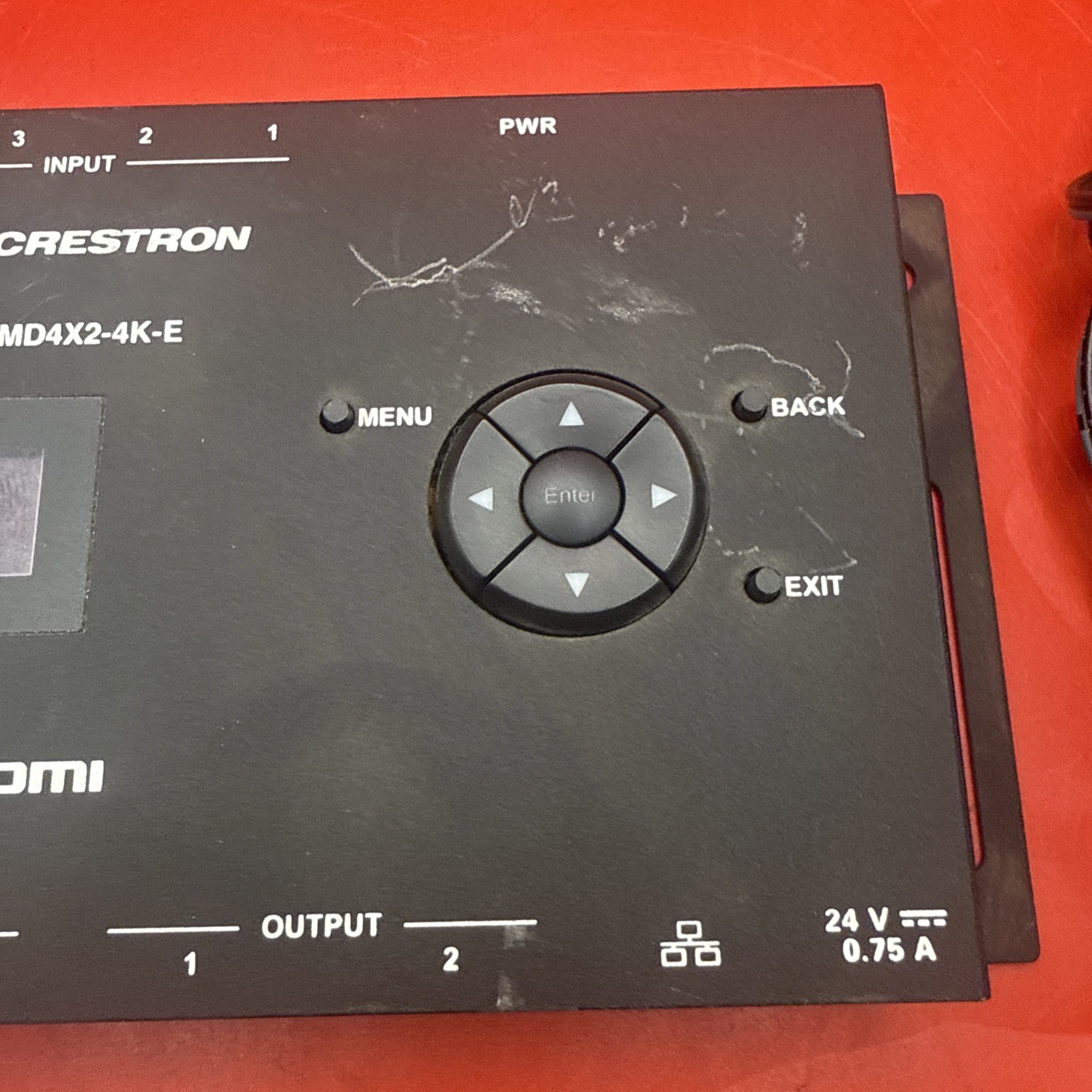 Crestron HD-MD4X2-4K-E 4x2 4K HDMI Switcher W/adapter