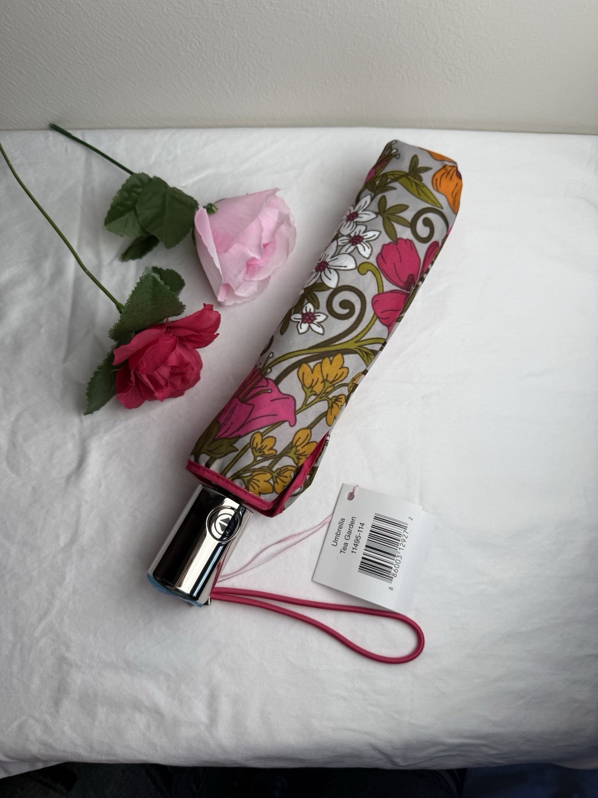 Vera Bradley Tea Garden Automatic Umbrella RETIRED Rare ❤️💖