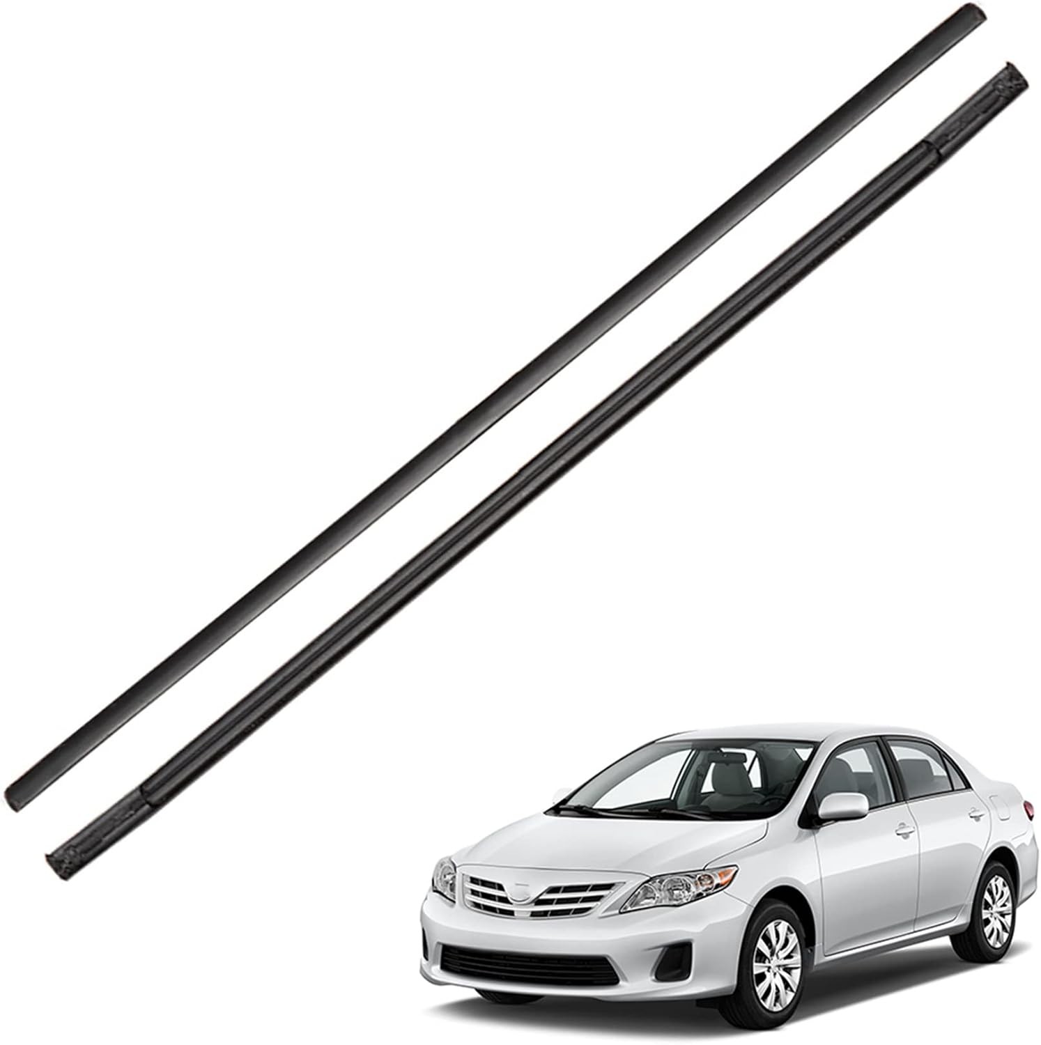 Roof Trim Molding (Pair), Seal Strip, 2009-2013 Toyota Corolla
