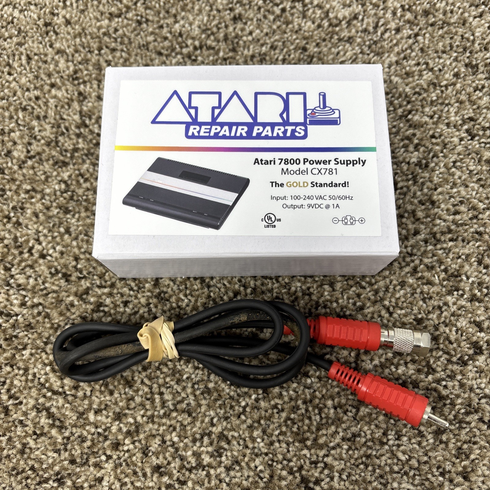Atari 7800 Video Game Console With Controller Game TESTED New Power Supply
