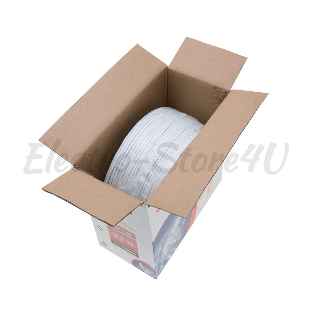 500ft Alarm Security Wire Cable 22/4 Gauge Solid Conductor UTP Unshielded CCA