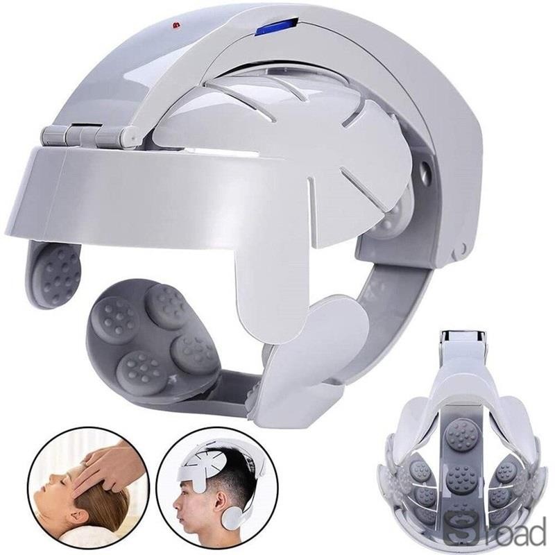 Electric Head Massager Helmet Hands Free Vibration For Scalp Neck Relaxation