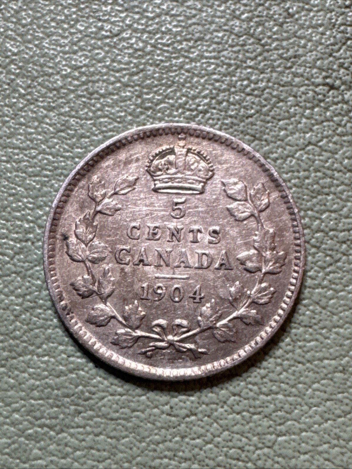 1904 CANADA 5 CENTS - F/VF - Nice Silver Coin Edward VII