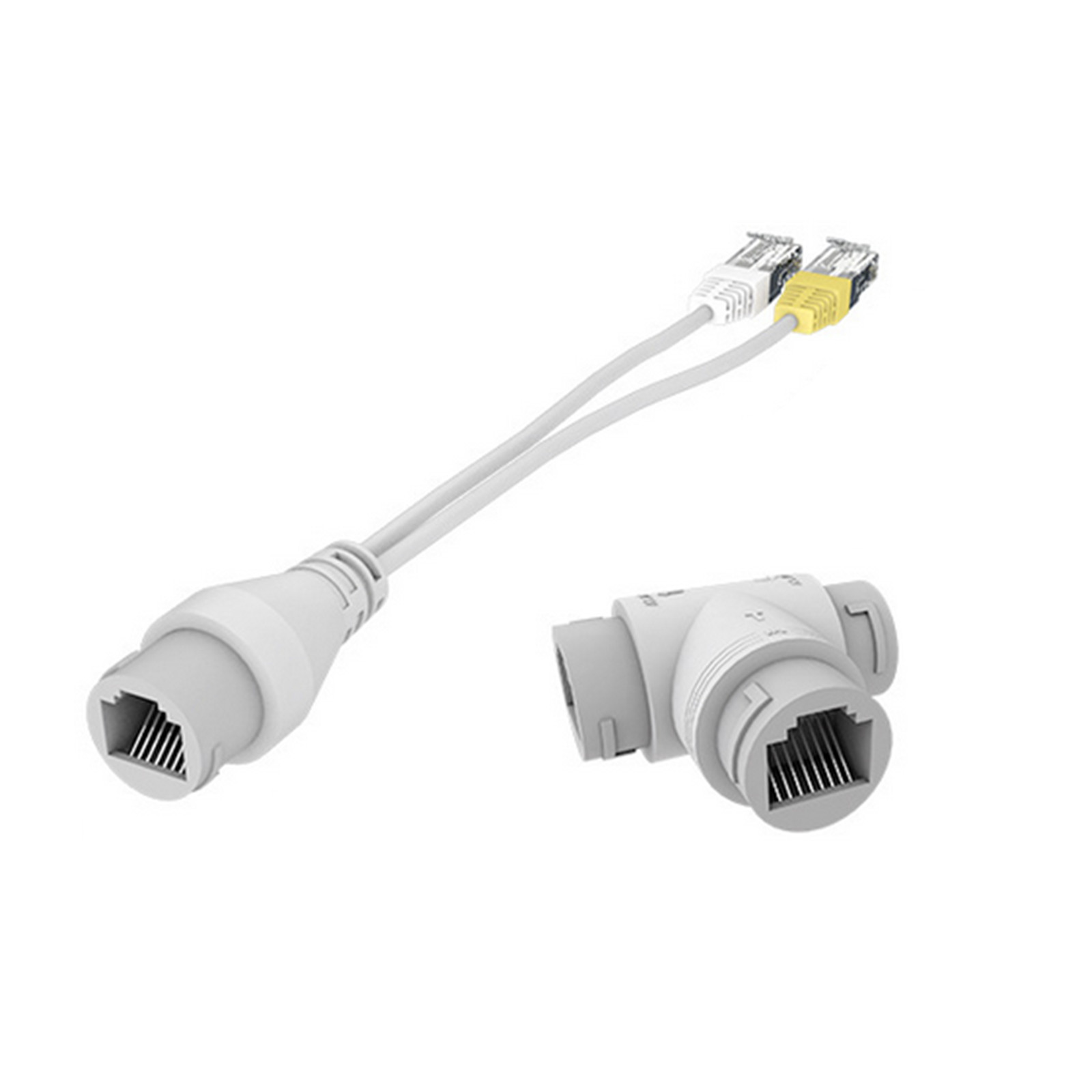 POE Splitter 2-in-1 Network Cabling Three-way RJ45 Converter For Security Camera