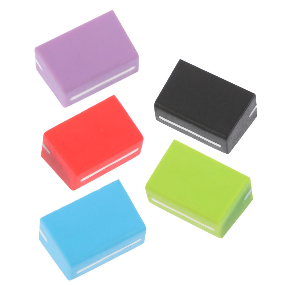 5Pcs Rubber Mixer Slider Fader Caps Replacement Assorted Color Durable Material