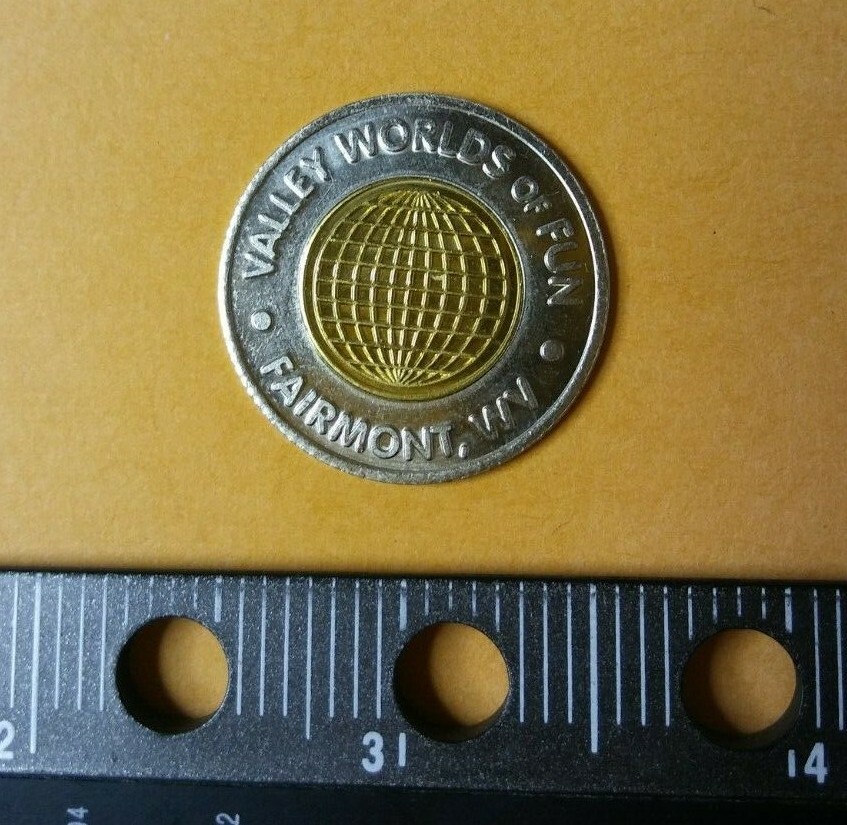 Valley Worlds Of Fun Amusement Park Fairmont West Virginia Token Coin PEPSI ADV