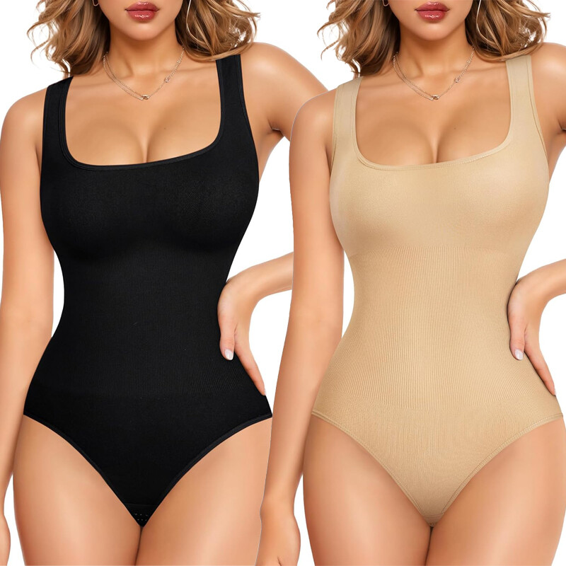 Shapewear Bodysuit for Women Tummy Control Body Shaper Shaping Leotard Tank Tops