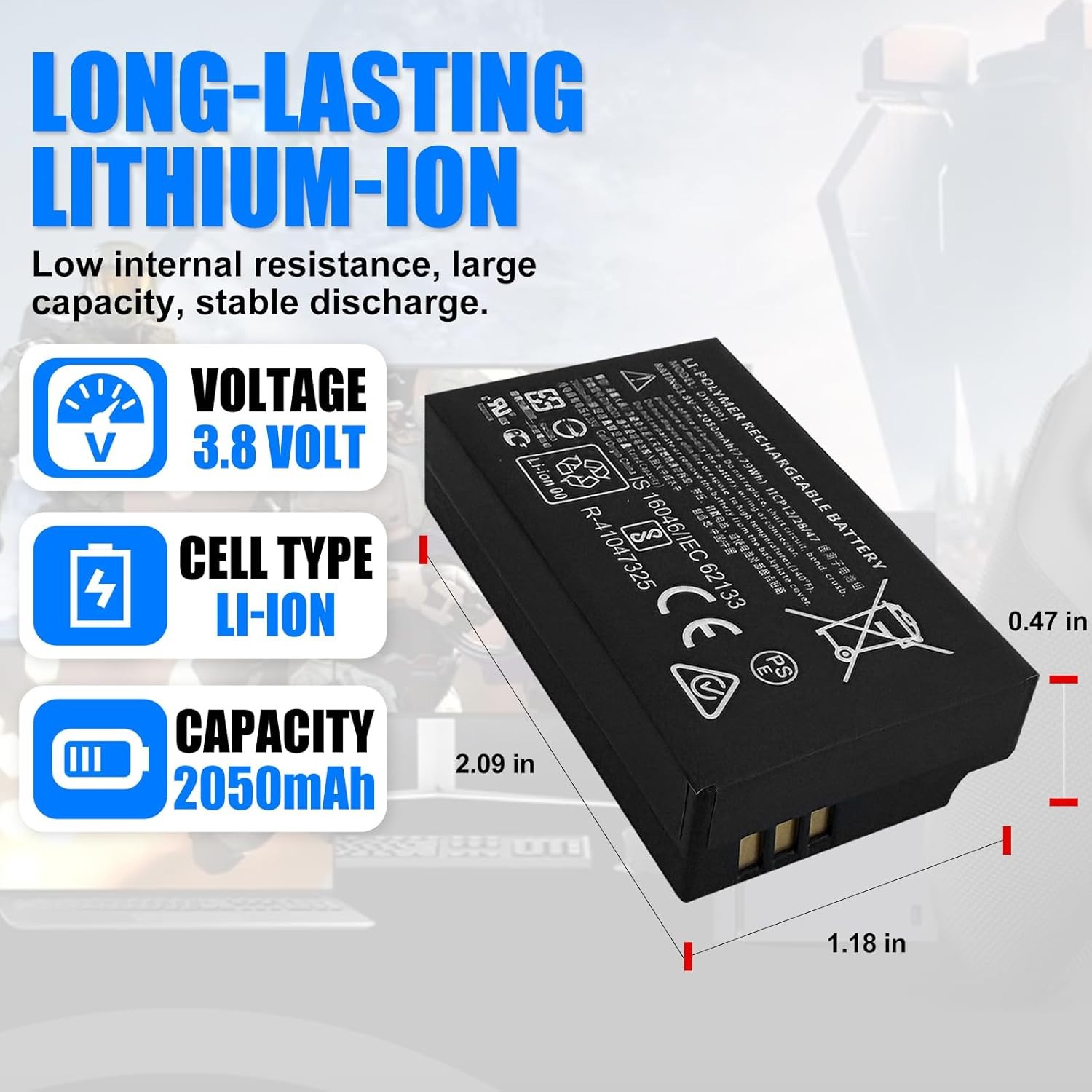 Battery DYND01 For Microsoft XBOX Elite Series 2 1797 Controller