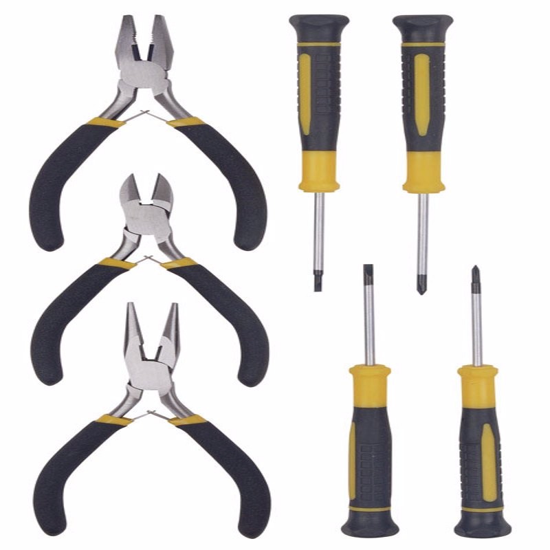 Steel Grip DR63920 Black/Yellow Non-Slip Cushion Handle Precision Tool Set