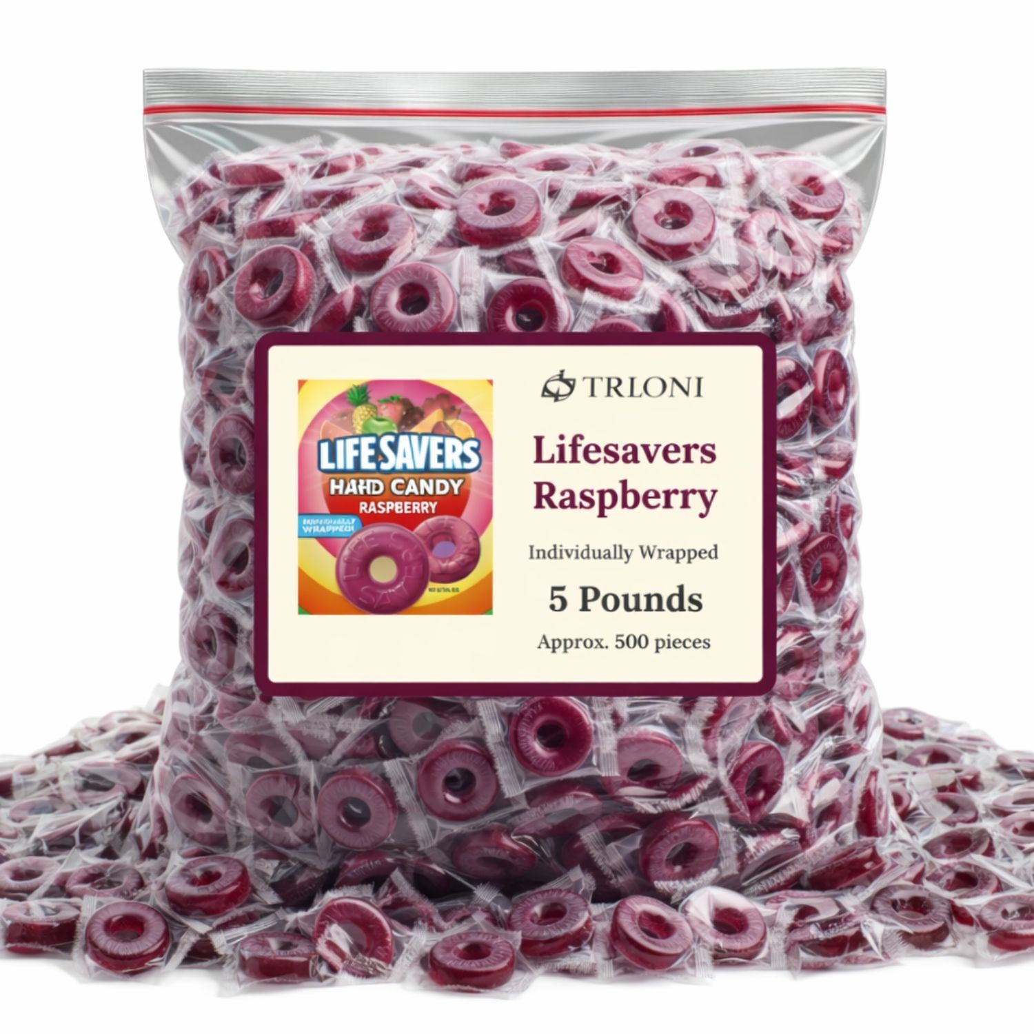 Life Savers Hard Candy Individually Wrapped - Lifesavers Raspberry Fruit Flavor