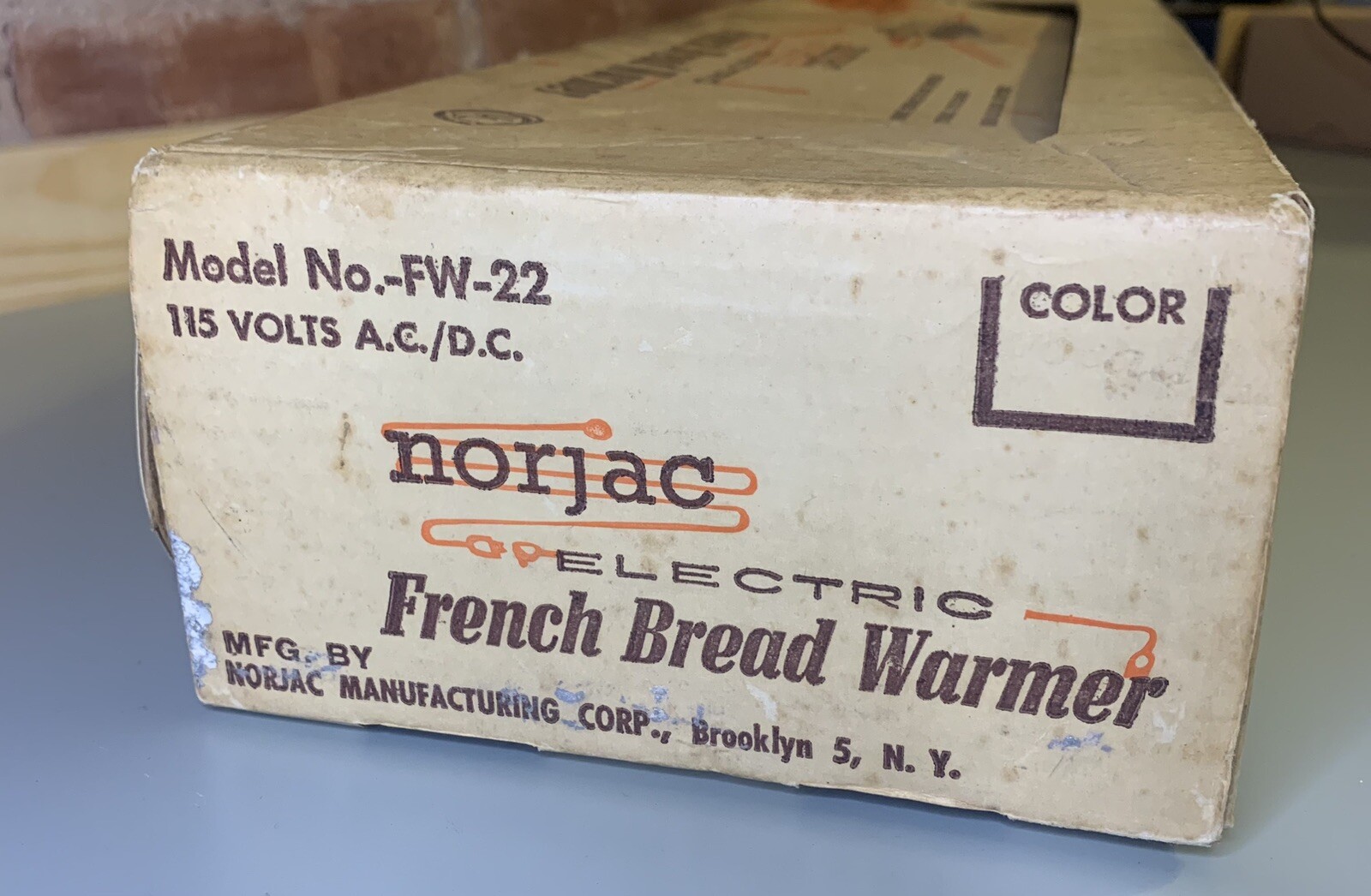 Vintage 60s Norjac Electric French Bread Warmer Paisley Tested/Works OG Box
