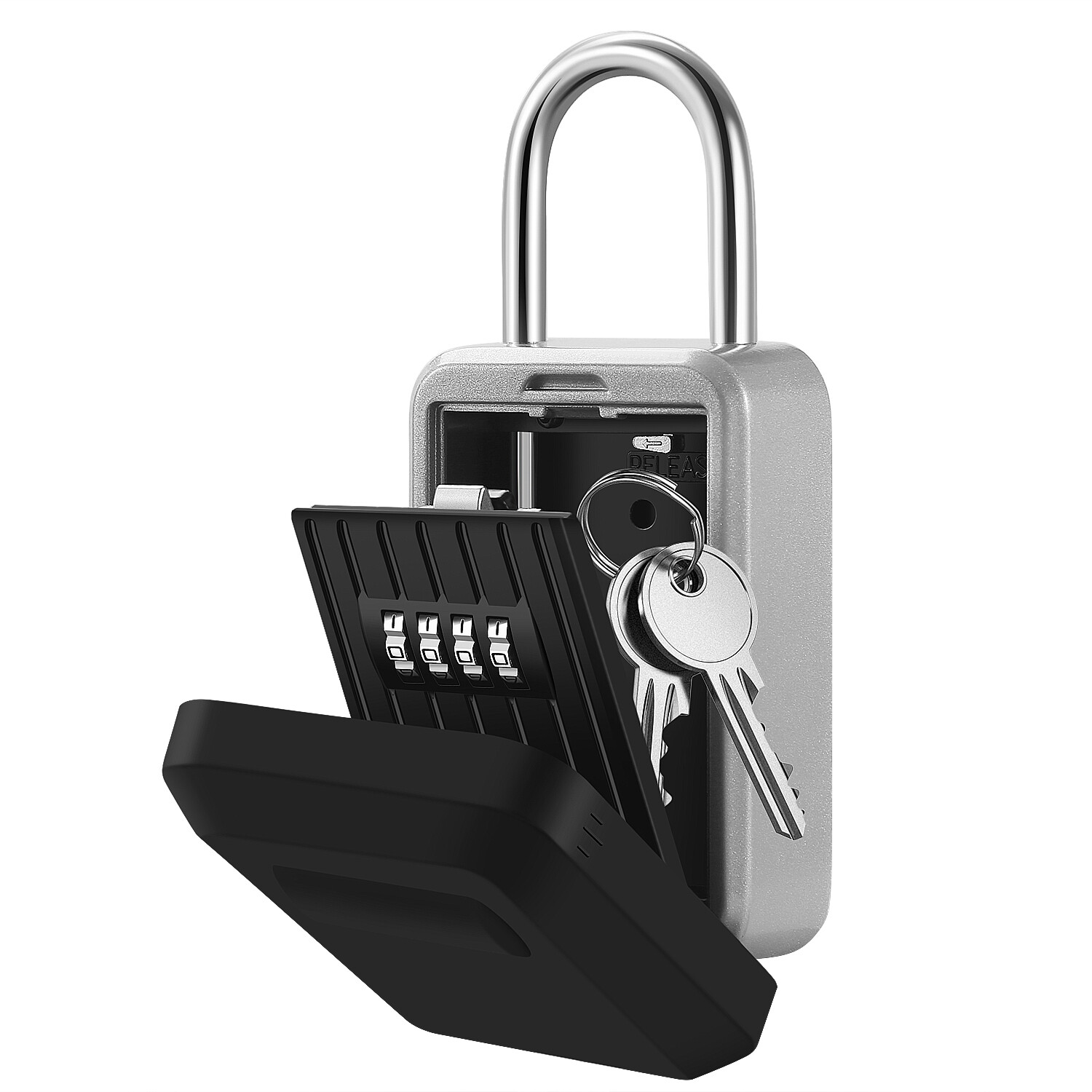 Key Lock Box Key Storage Safe Box Wall Mounted 4 Digit Combination Lock Security