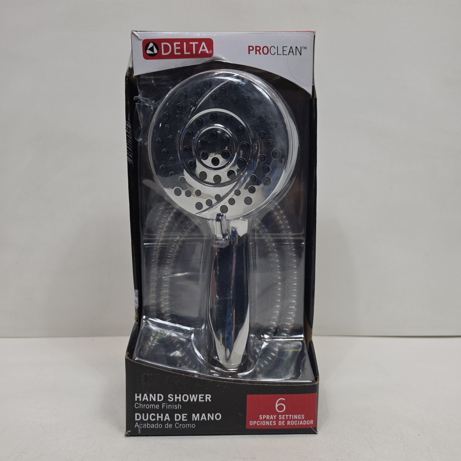 Delta ProClean 6-Spray Wall Mount Handheld Shower Head 1.75 GPM Chrome 75719