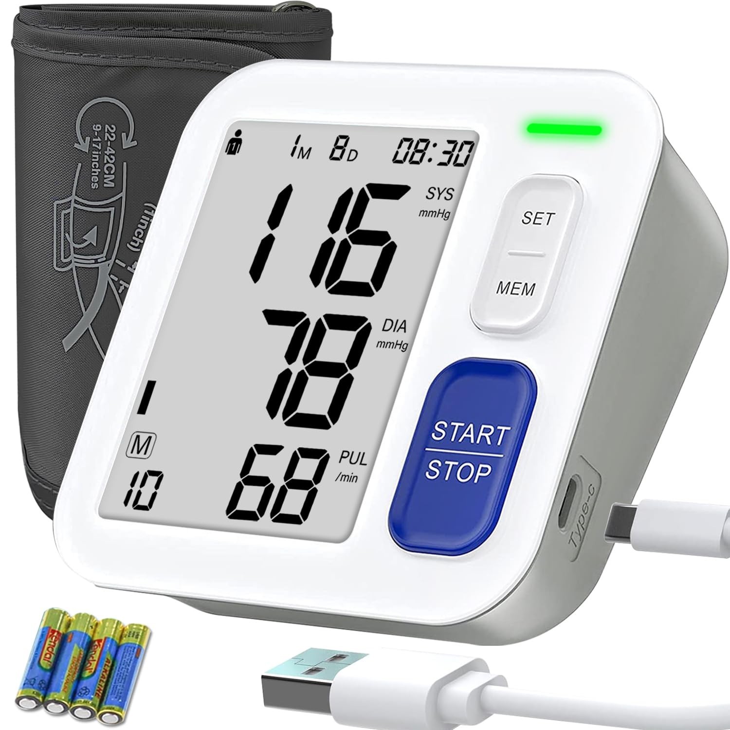 Blood Pressure Monitors for Home Use Upper Arm, Automatic Accurate BP Cuff 9"...