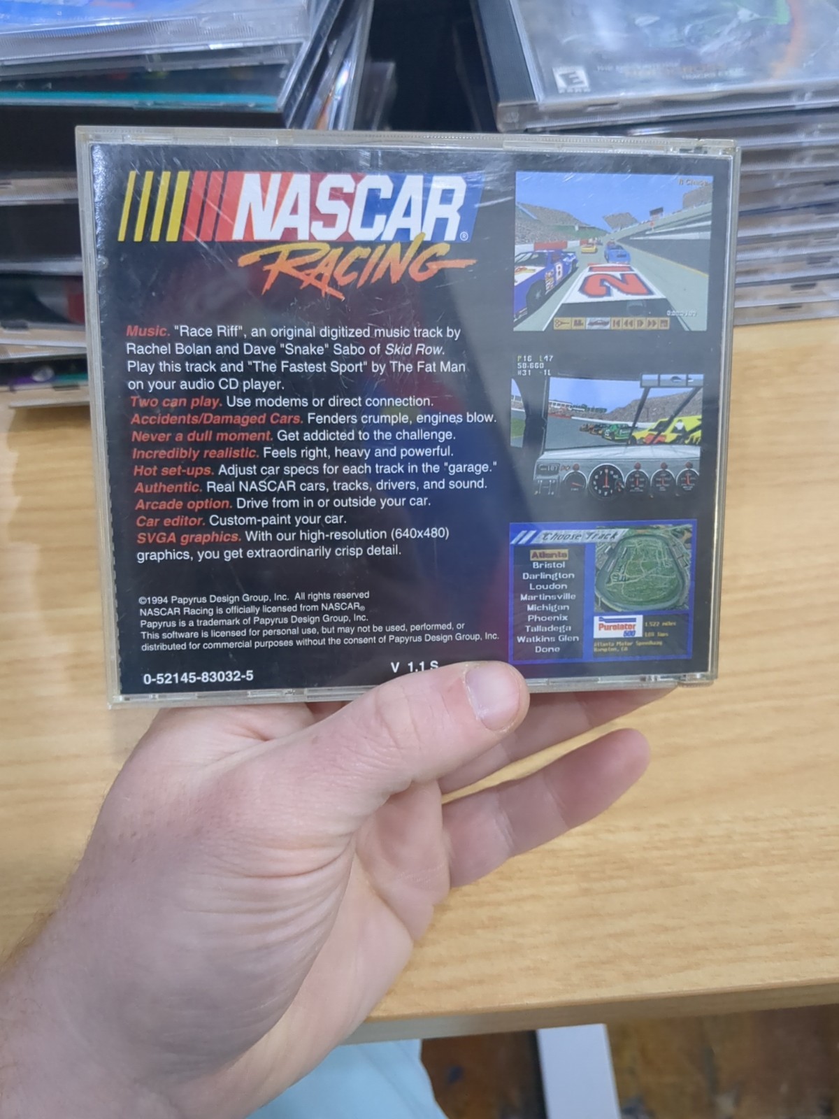 M1 NASCAR Racing CD-ROM by Papyrus 1994 PC - Rare