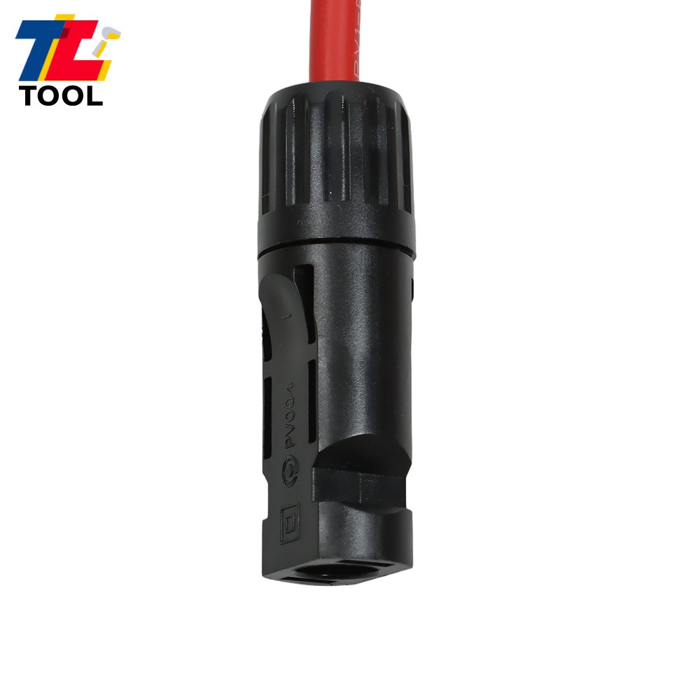 1 Pair 5ft 10AWG Black + Red Solar Panel Extension Cable Wire Connector