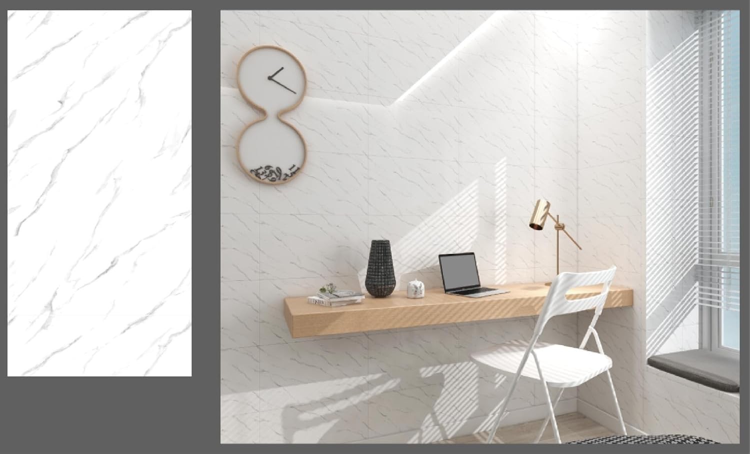 15pcs White PVC Stick-On Floor Tiles – Durable & Easy to Apply