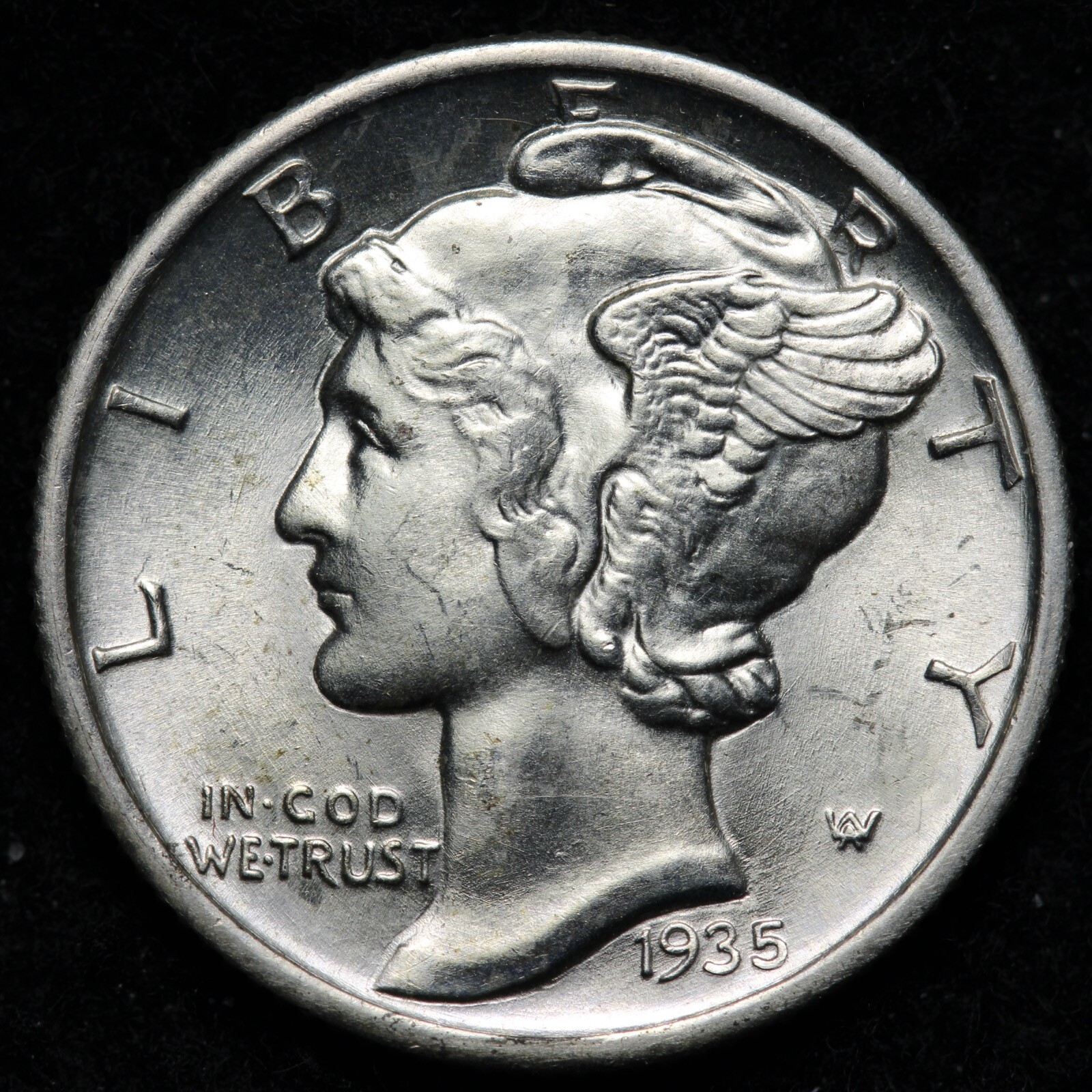 1935 Mercury Silver Dime BU *UNCIRCULATED* MS E259 RANS