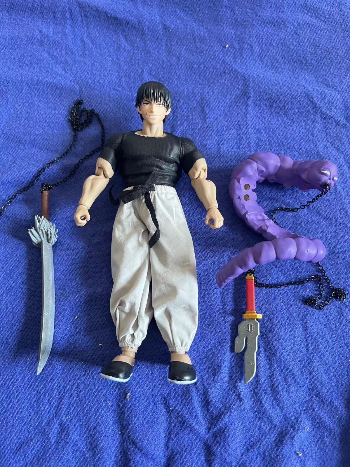 custom Jujutsu Kaisen Fushiguro Toji Action Figure shf （Black eyes）