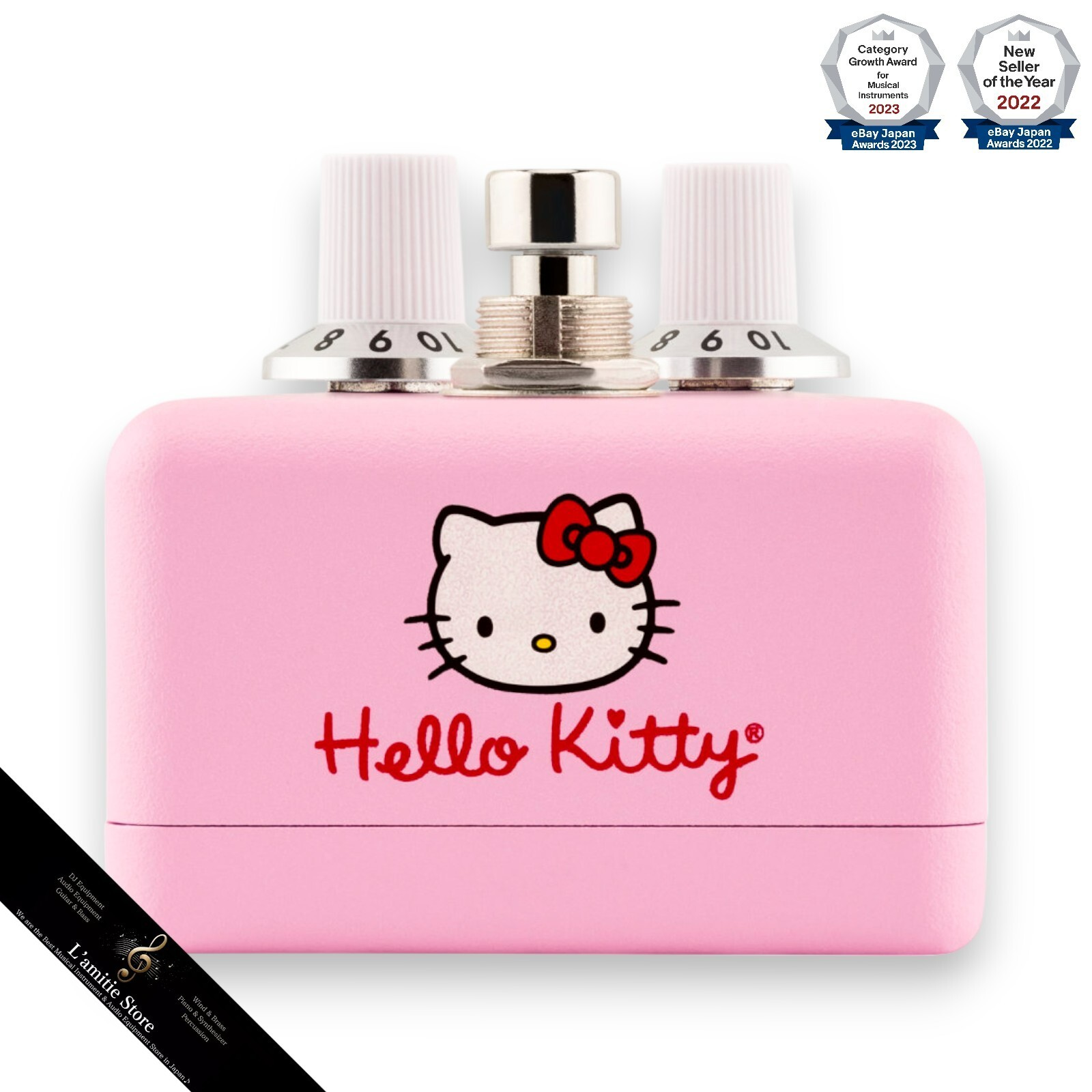 Fender x Hello Kitty Fuzz Guitar Effect Pedal Compact Effector Limited Pink JP