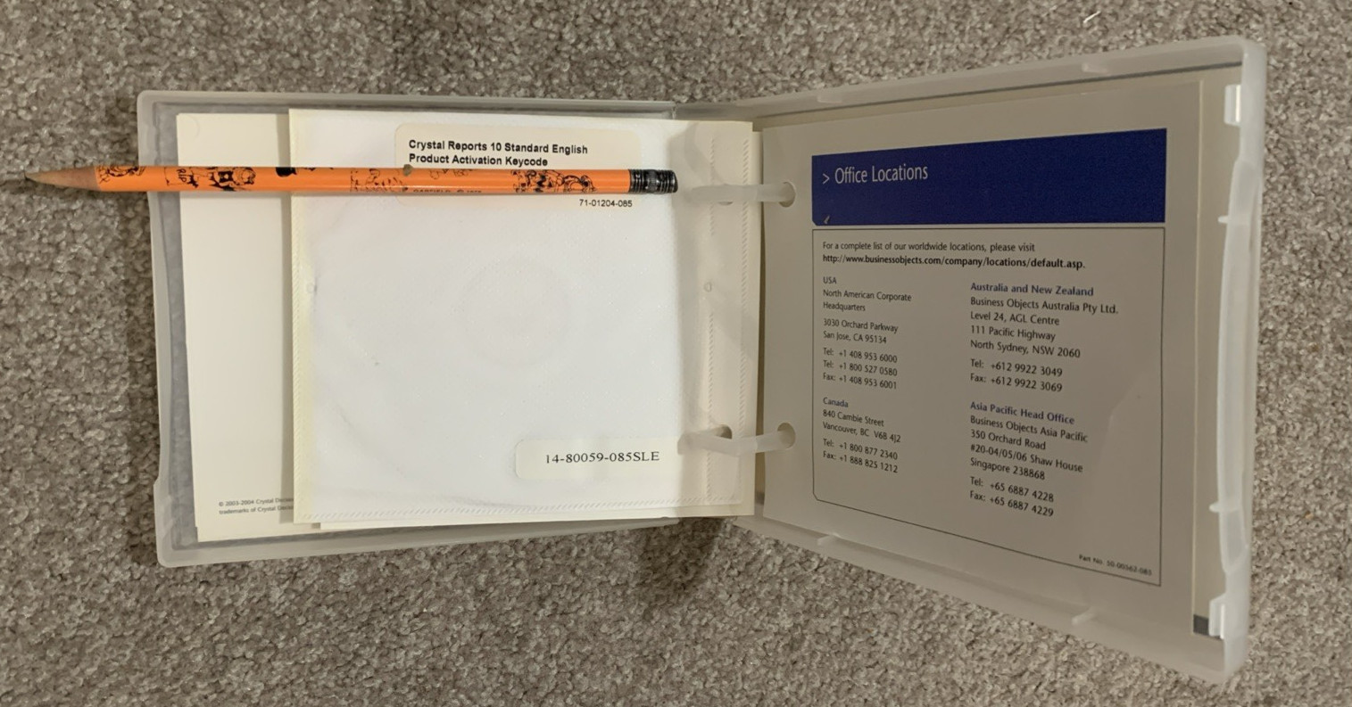 Crystal Reports v 10 Standard Edition PC 2004 GOOD