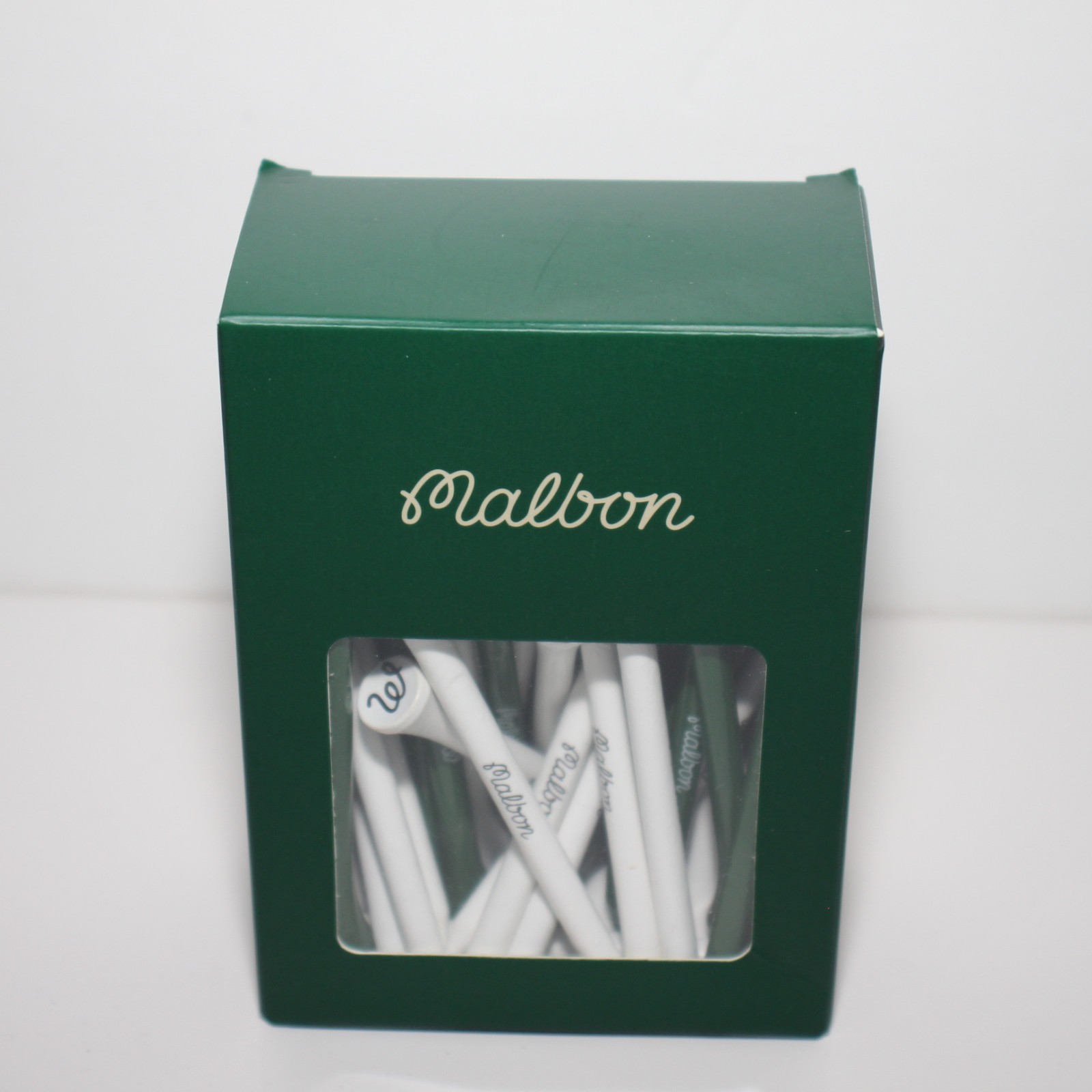 Malbon Golf Tee Pack White Green - 50 Pieces