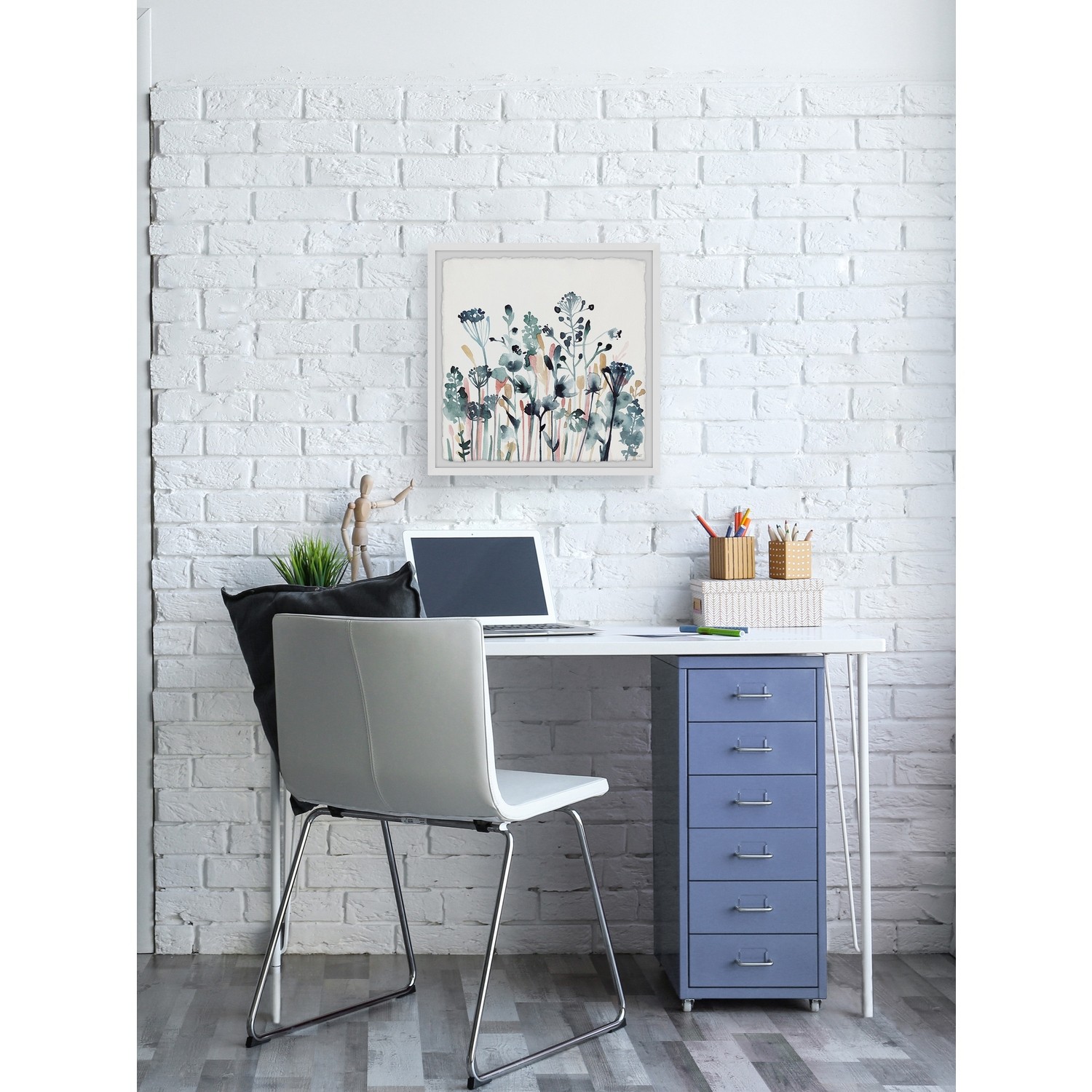 Marmont Hill Colorful Blooming Buds Framed Painting Print