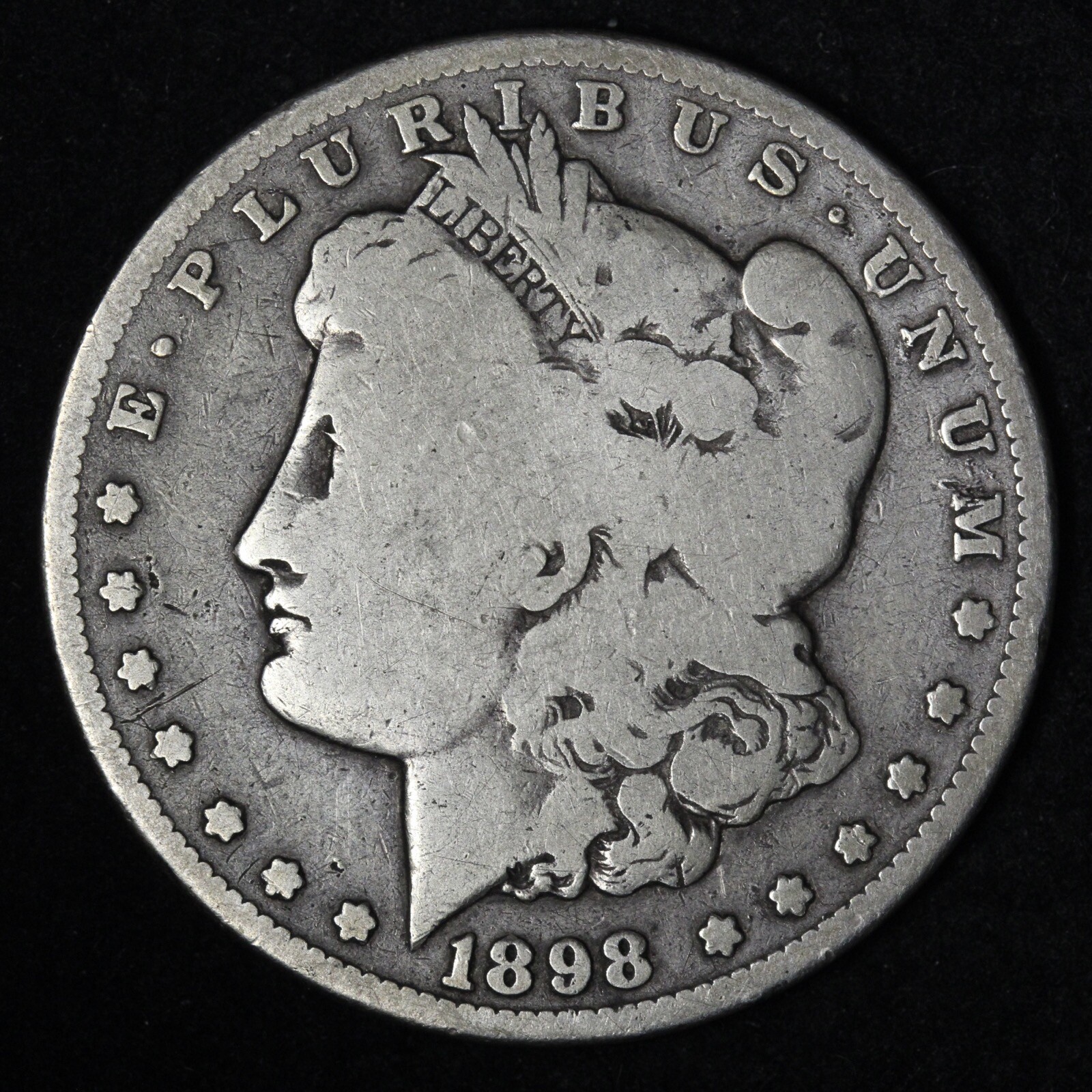 1898-S Morgan Silver Dollar CHOICE FINE E915